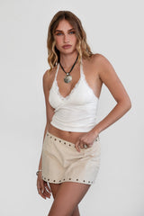 Mille Mesh Lace Halter Neck Top