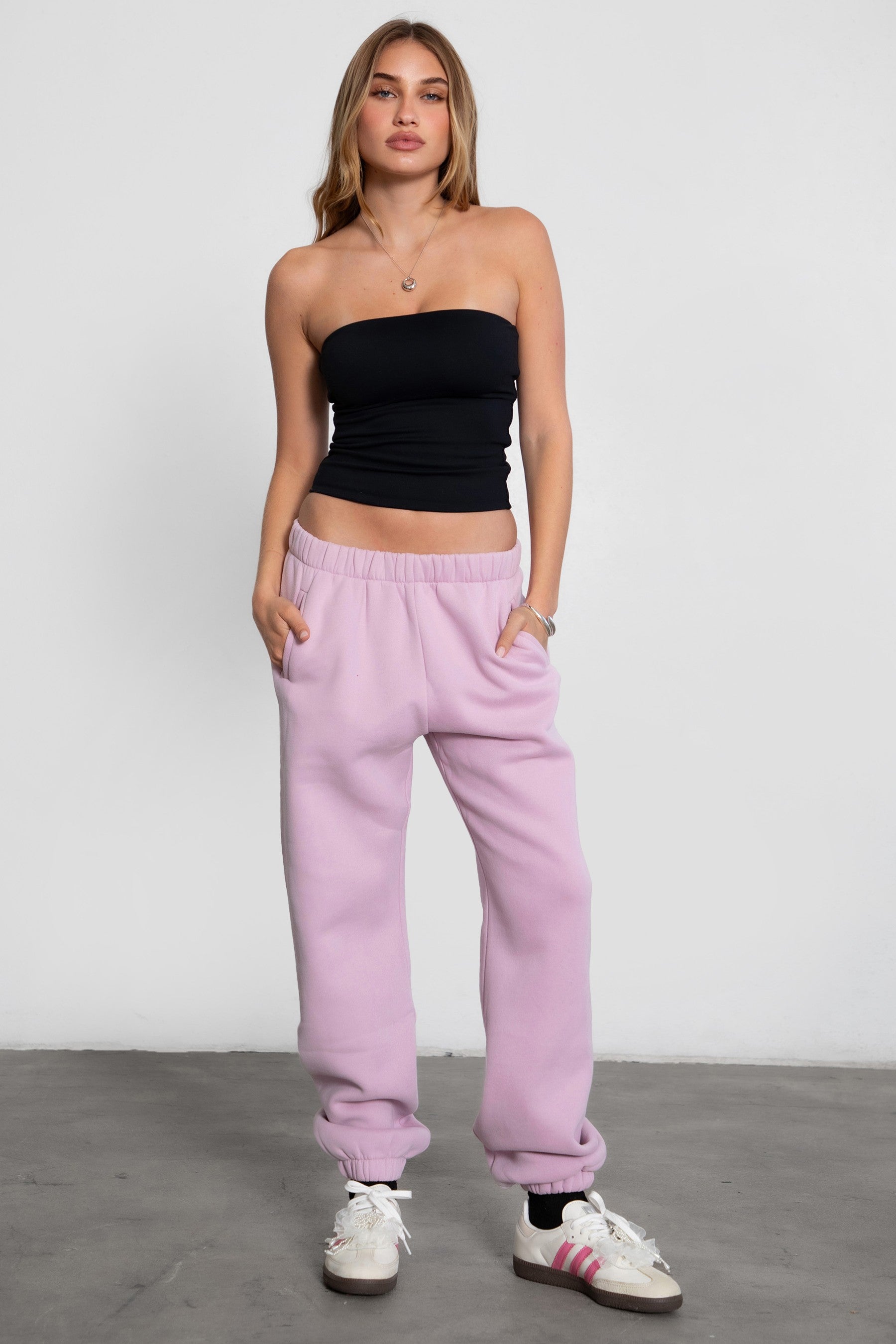 DOVE PLUS SIZE Plush Fleece High Waist Sweatpants