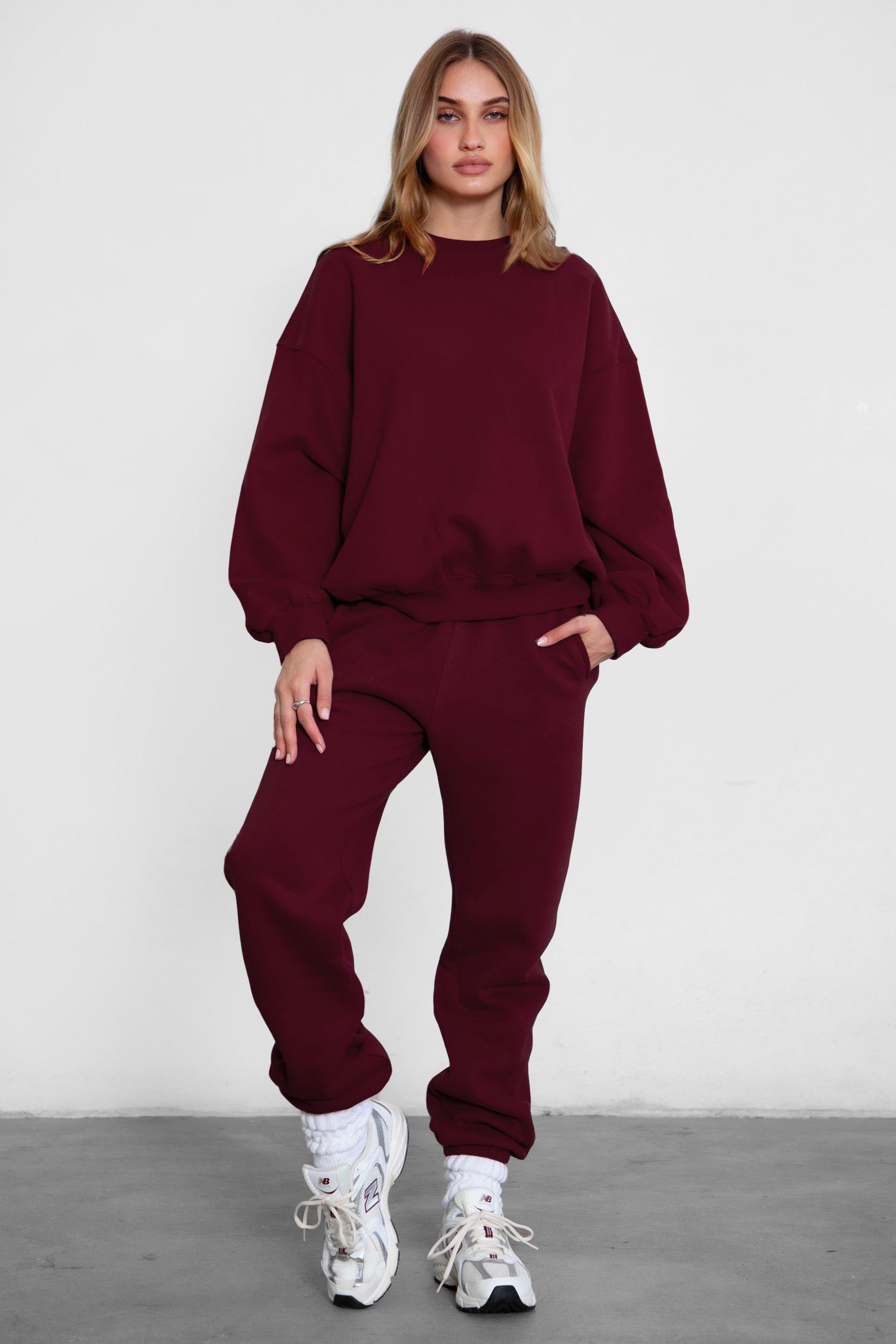 VARSITY Plush Fleece Crew Neck Sweatshirt
