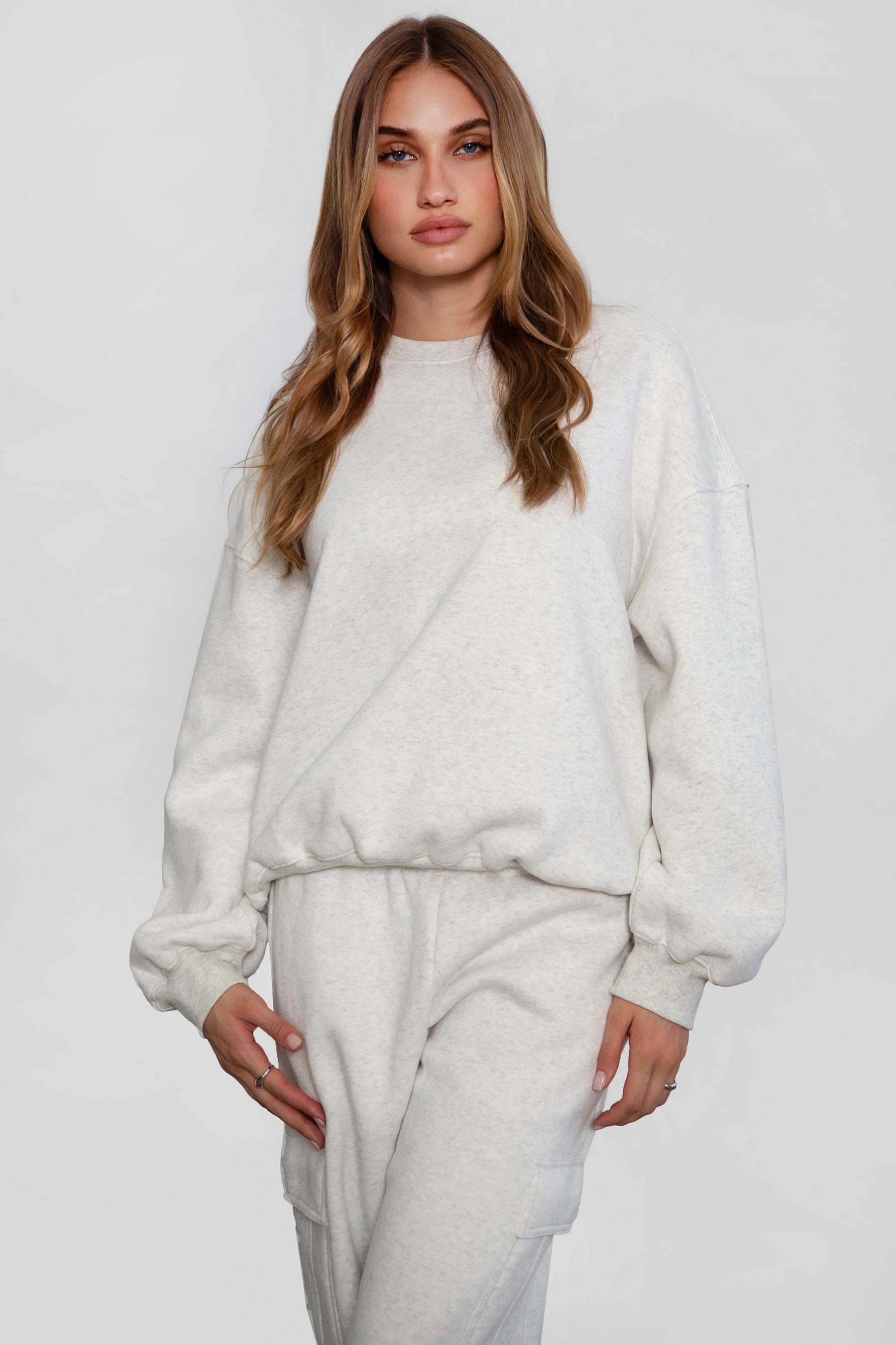 VARSITY Plush Fleece Crew Neck Sweatshirt
