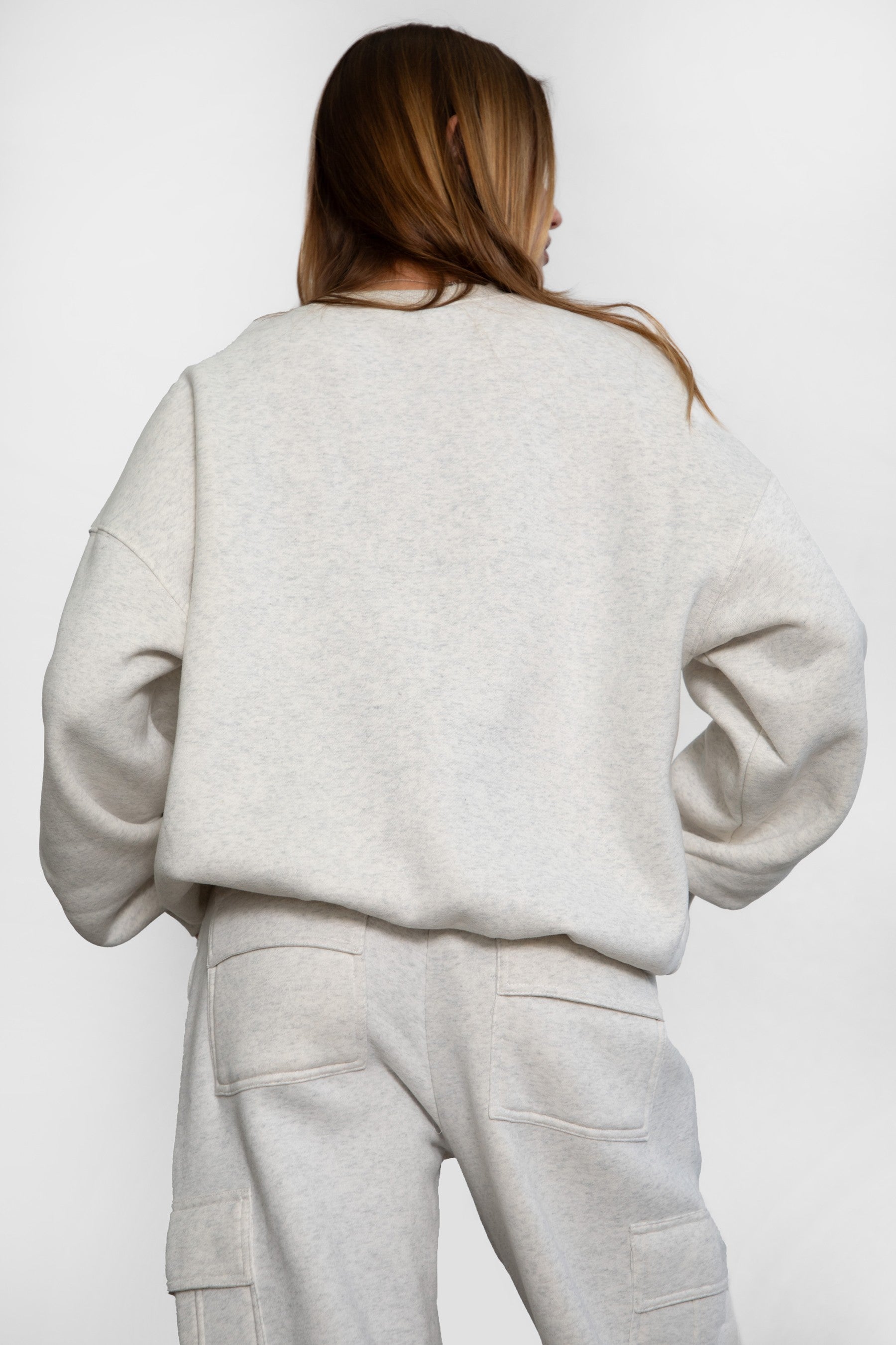 VARSITY Plush Fleece Crew Neck Sweatshirt