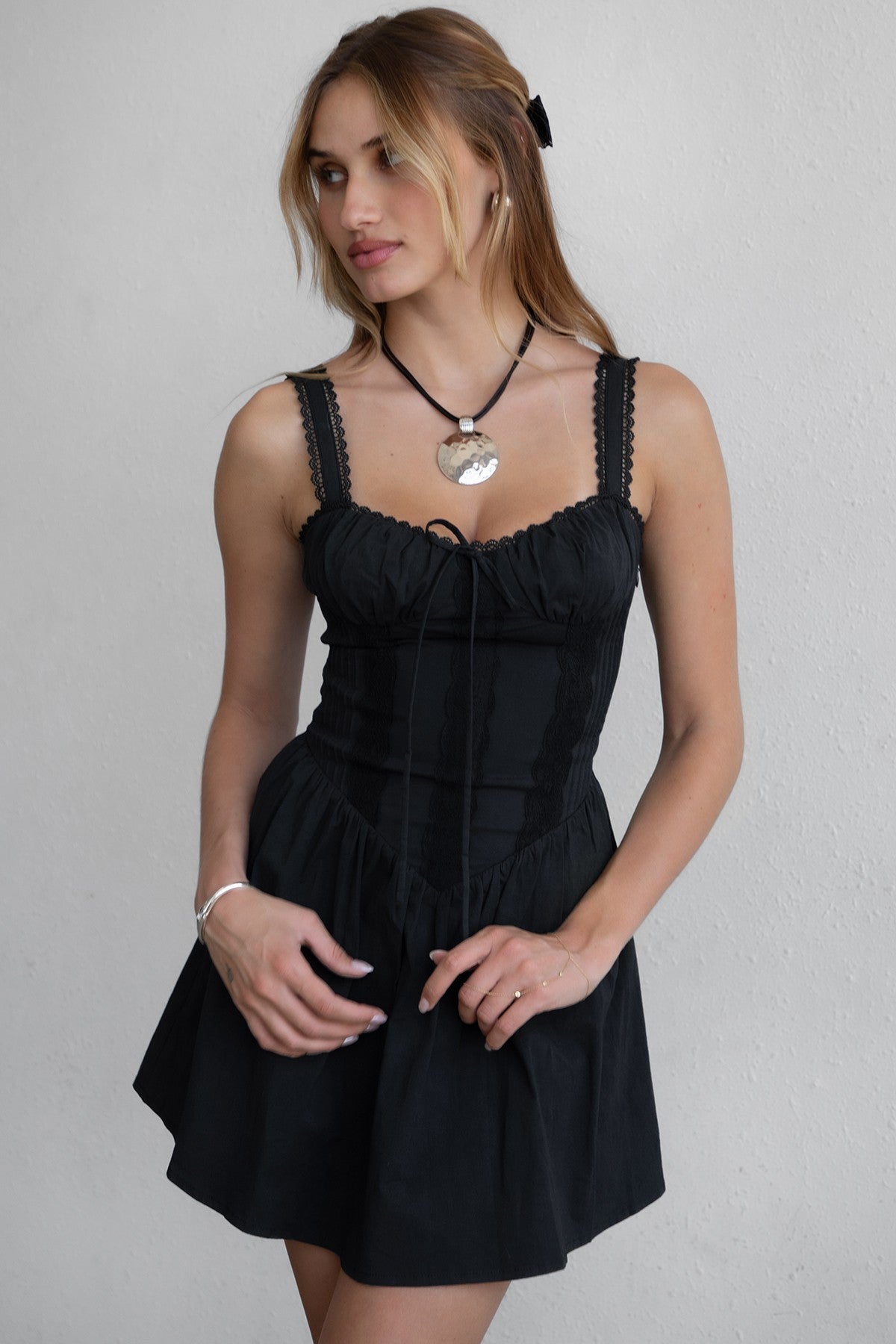 DARCY Stretch Poplin Mini Dress