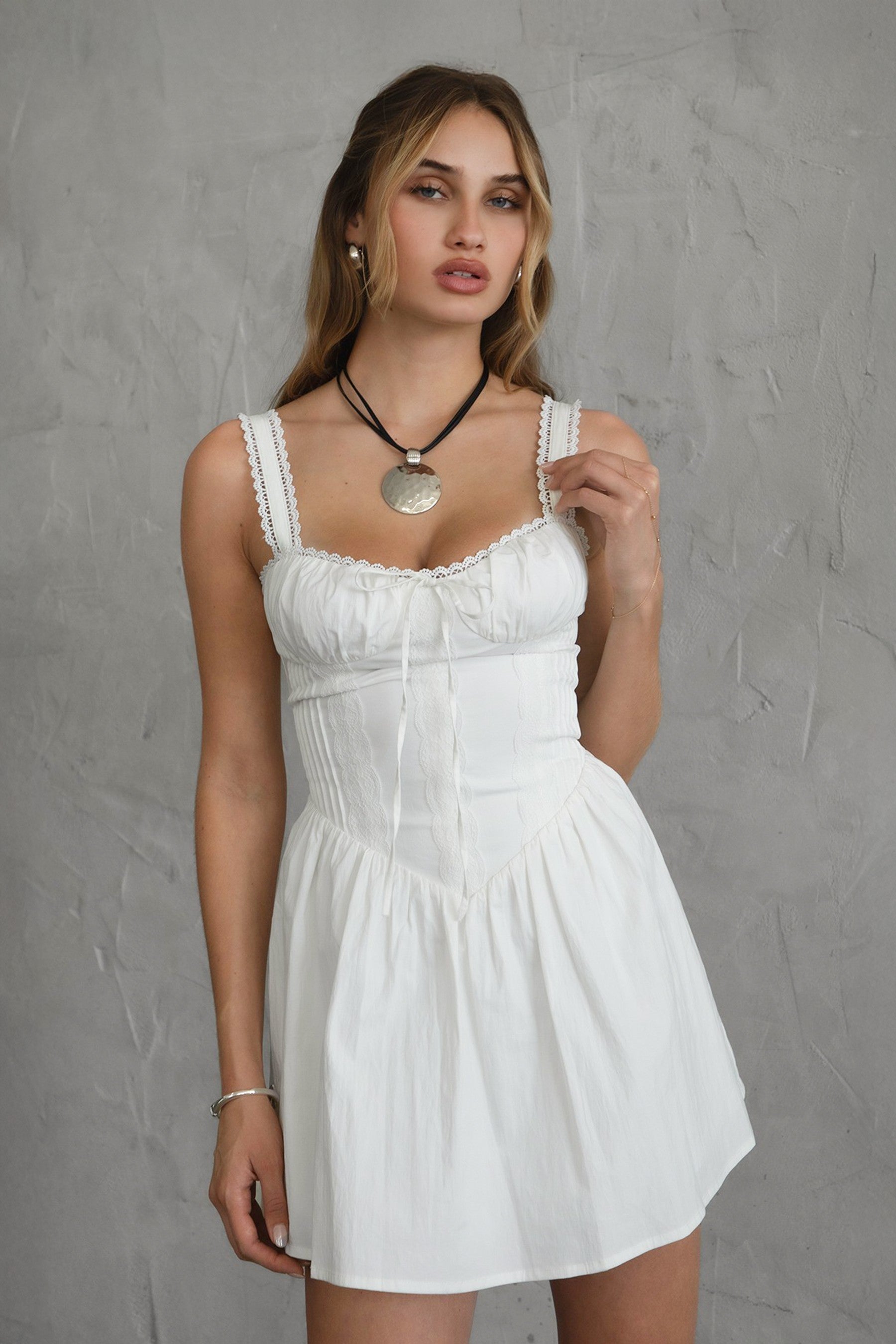 DARCY Stretch Poplin Mini Dress