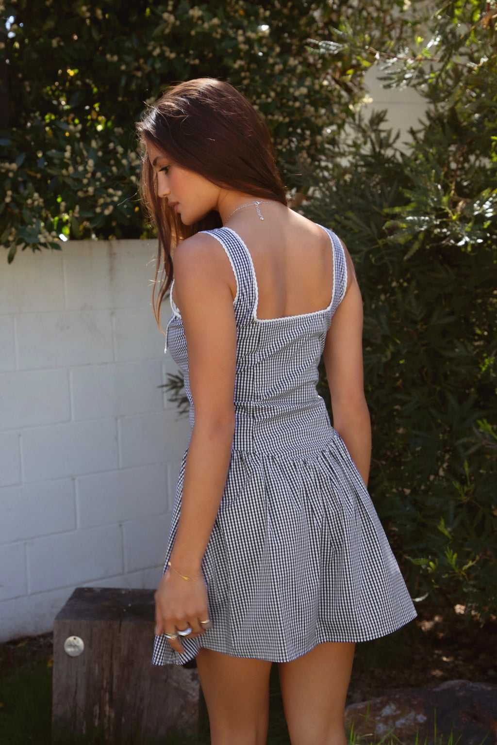 Dakota Gingham A-Line Mini Dress