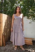 Kinsly Gingham A-Line Maxi Dress