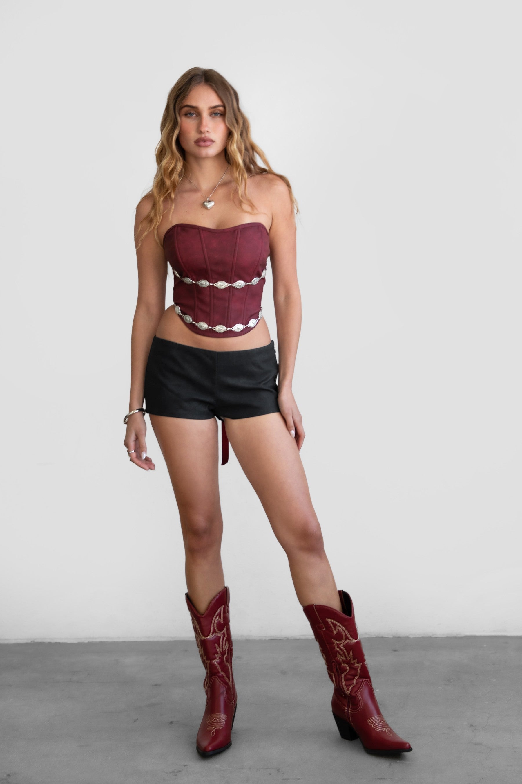 Leiah Vegan Leather Micro Shorts
