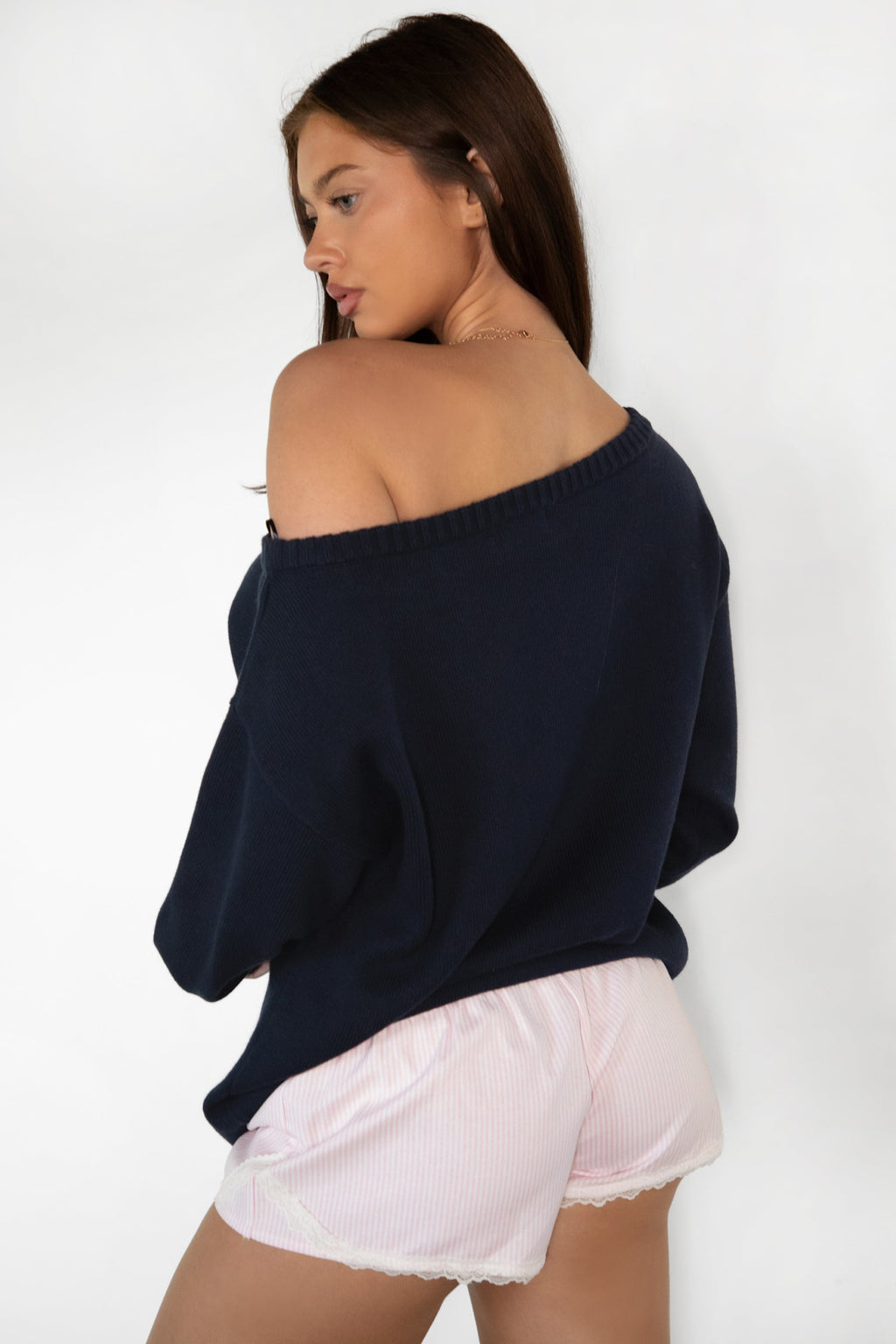 BLUBELL Low Rise Lace Trim Shorts