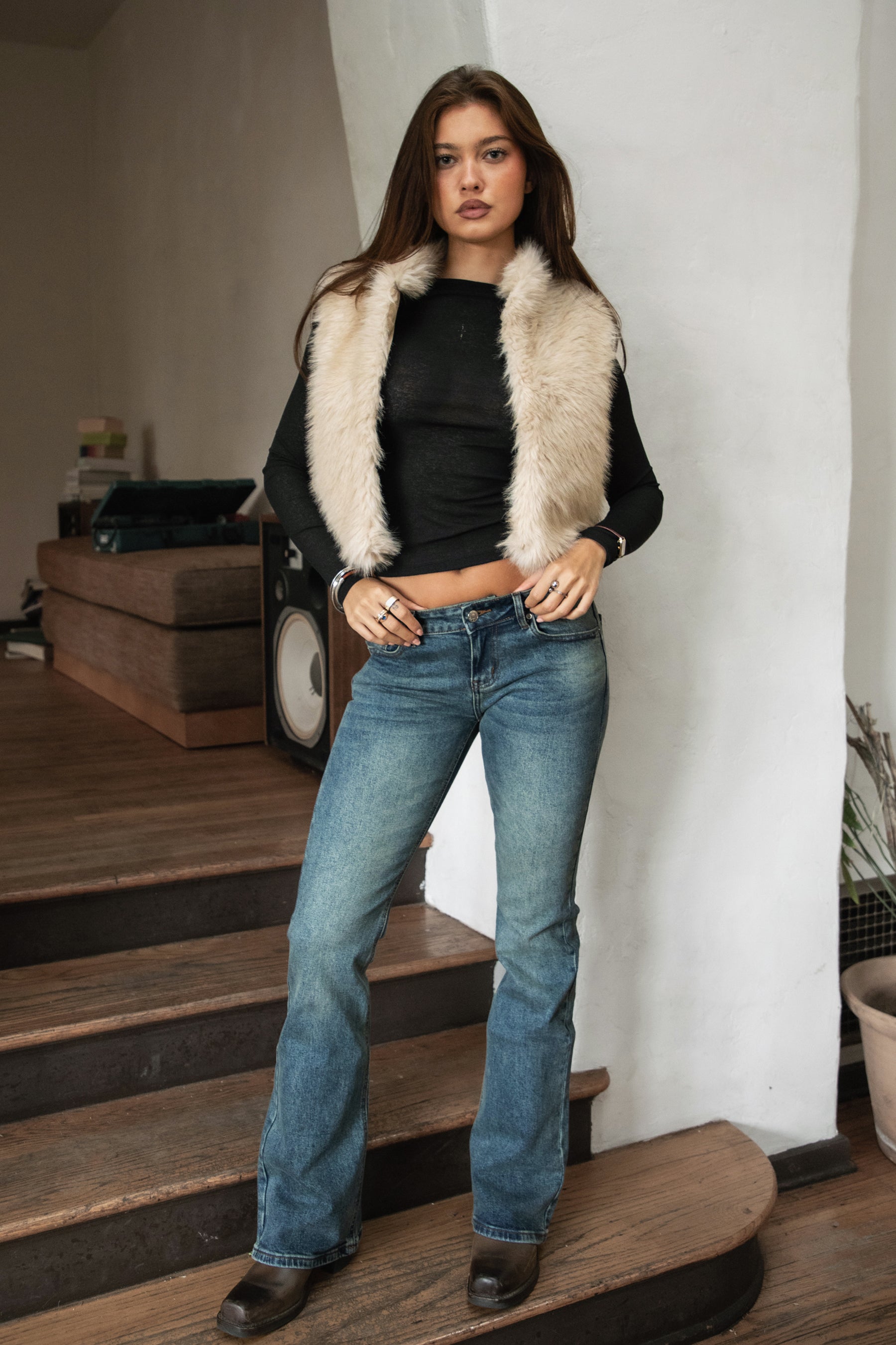 BRIENNE Soft Plush Faux Fur Vest