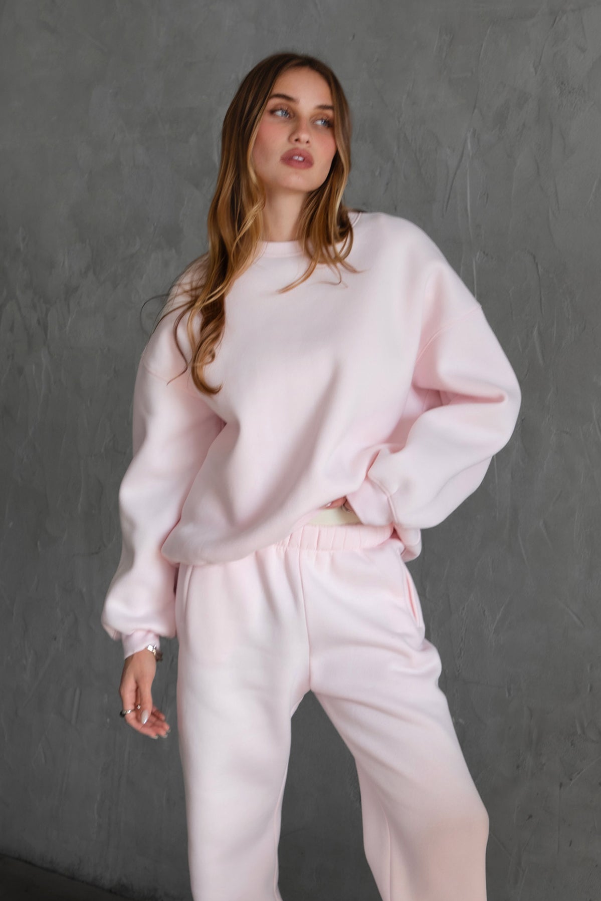 Varsity Plush Fleece Crew Neck Sweatshirt