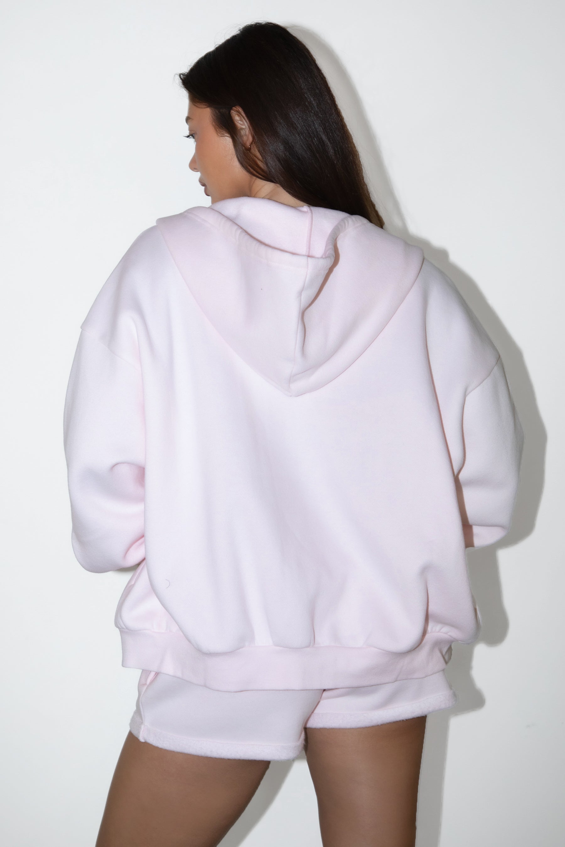 UNIVERSITY Plush Fleece Oversized Zip Up Hoodie