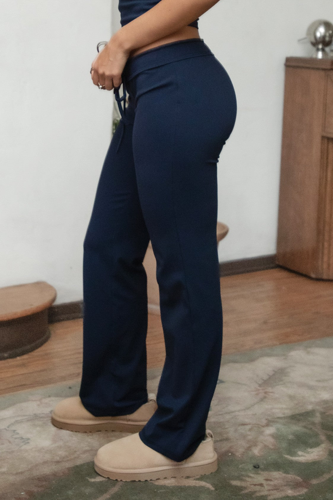 NYLEE Soft Span Jersey Yoga Wide Leg Pants