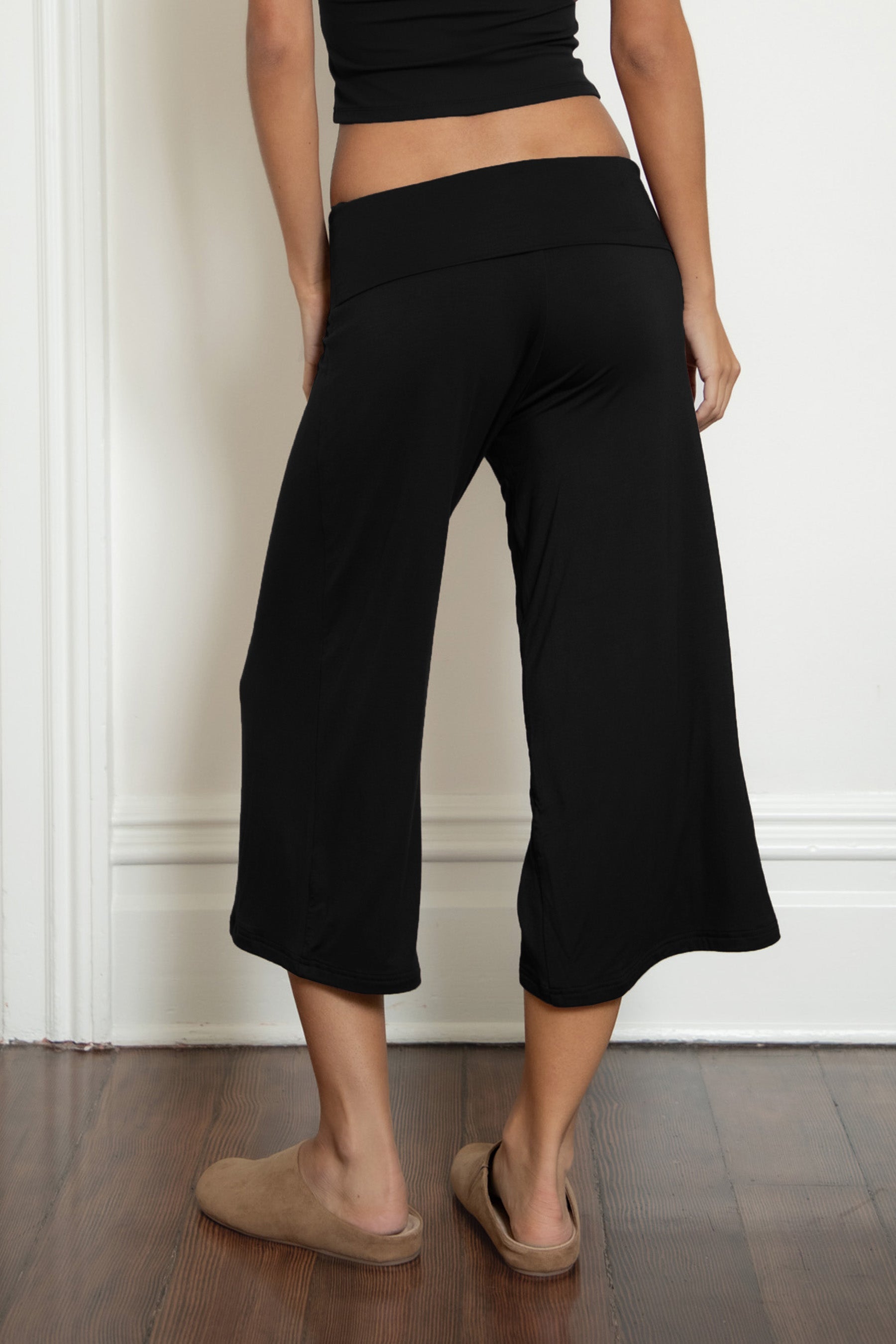 SORA Fold Over Low Rise Wide Leg Leggings [Pre-Order]
