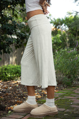 SORA Fold Over Low Rise Wide Leg Leggings [Pre-Order]