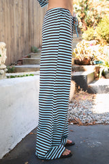 MARLOWE Stripe Mid Waist Wide Leg Pants