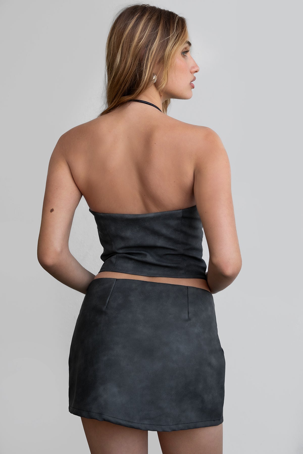 RILEY PU Vegan Leather Mini Skirt