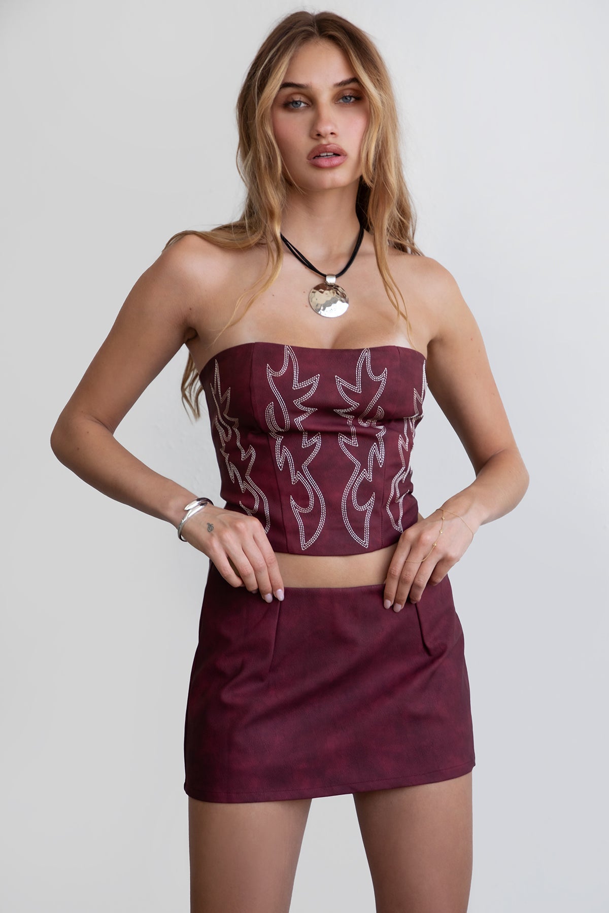 RILEY PU Vegan Leather Mini Skirt