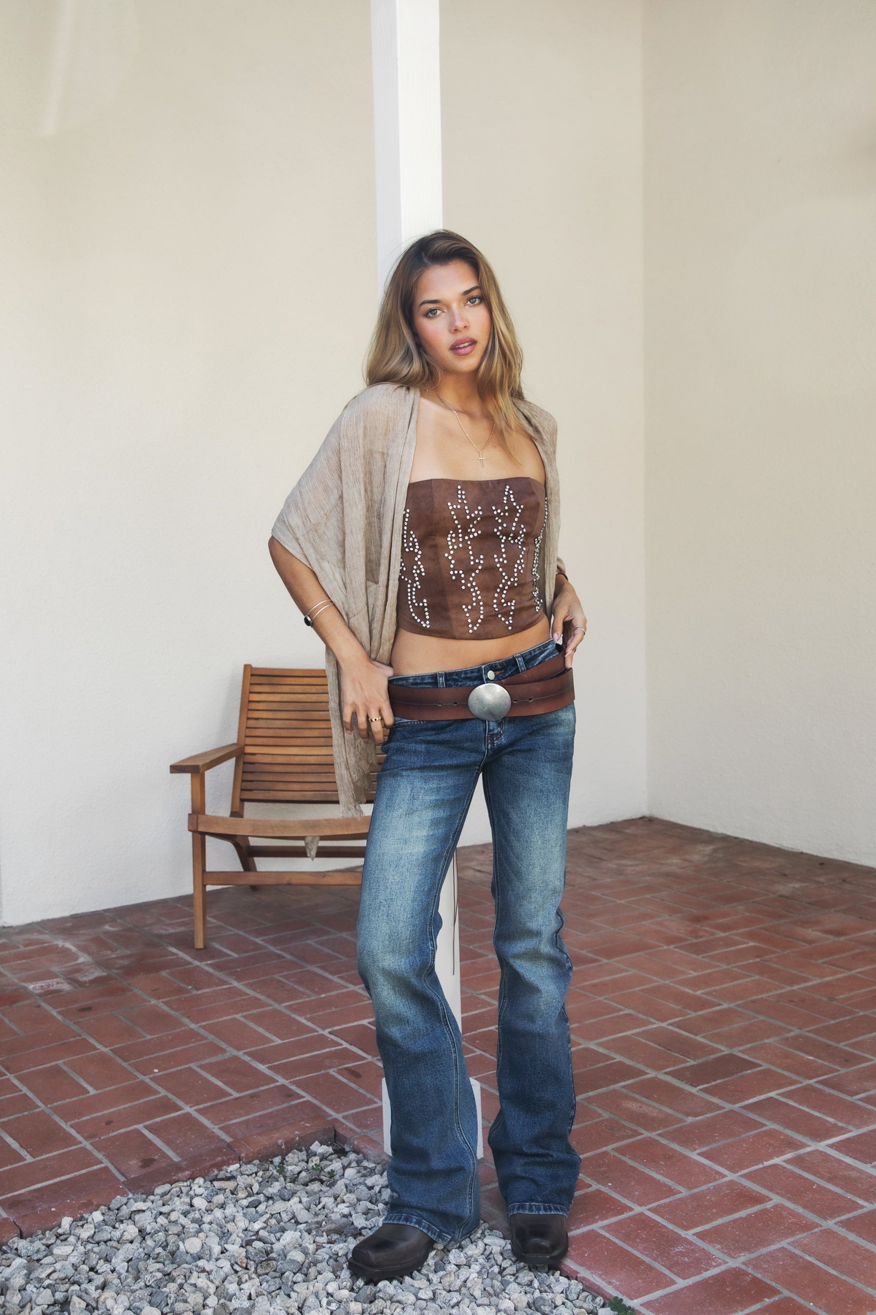 Beckee Cp PU Vegan Leather Corset Top
