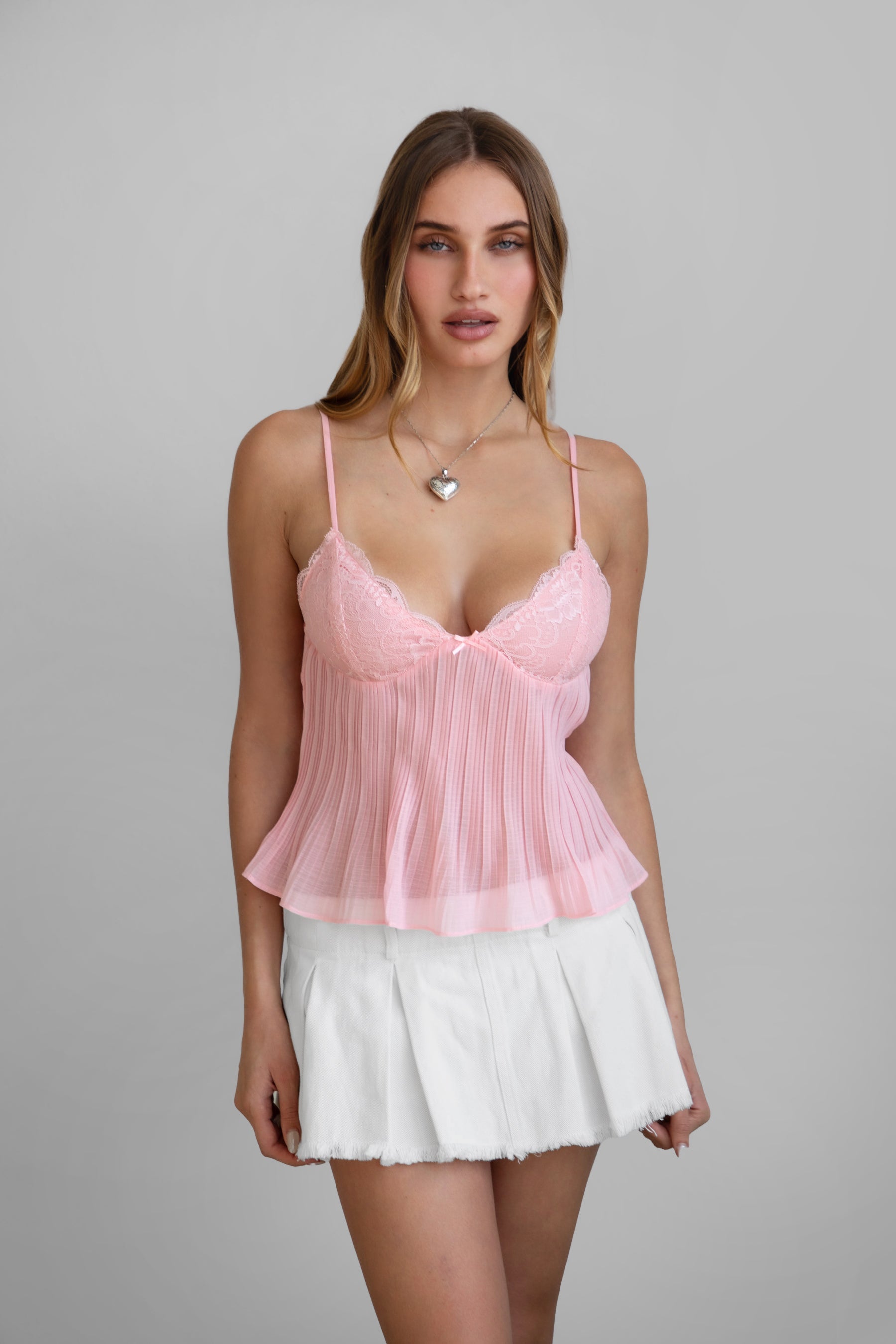 ANGEE Chiffon Babydoll Cami Top