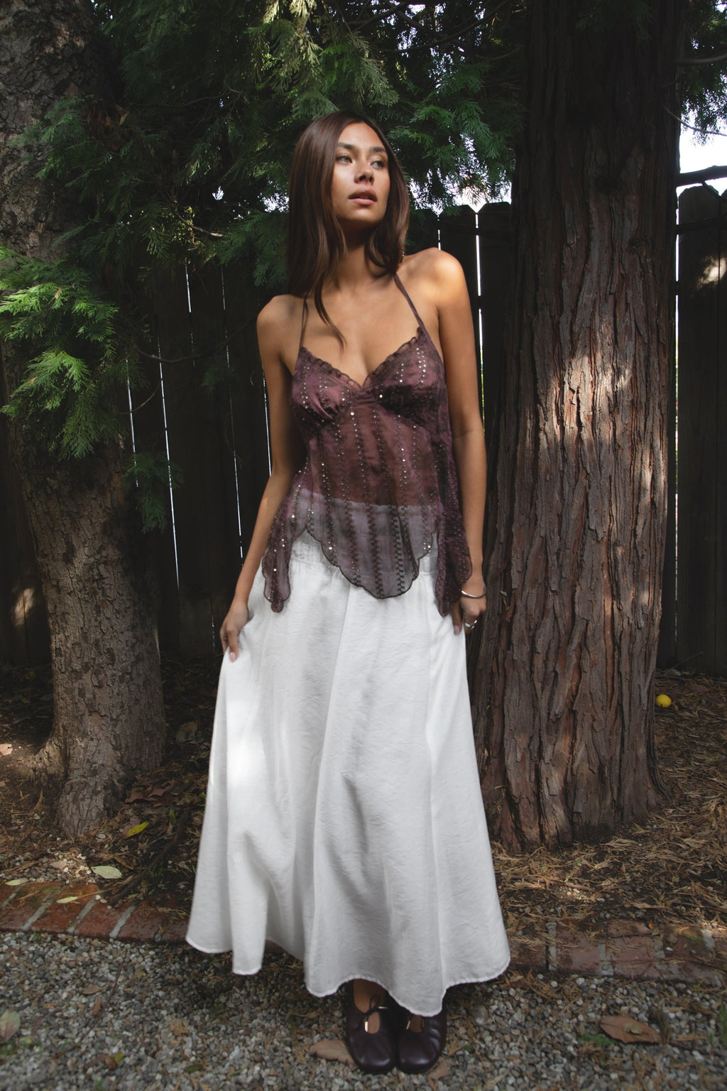 ISOLA Sequin Chiffon Halter Top