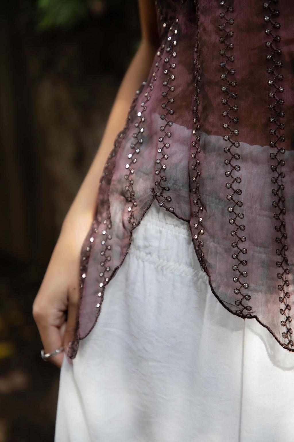 ISOLA Sequin Chiffon Halter Top