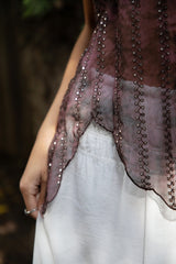 ISOLA Sequin Chiffon Halter Top