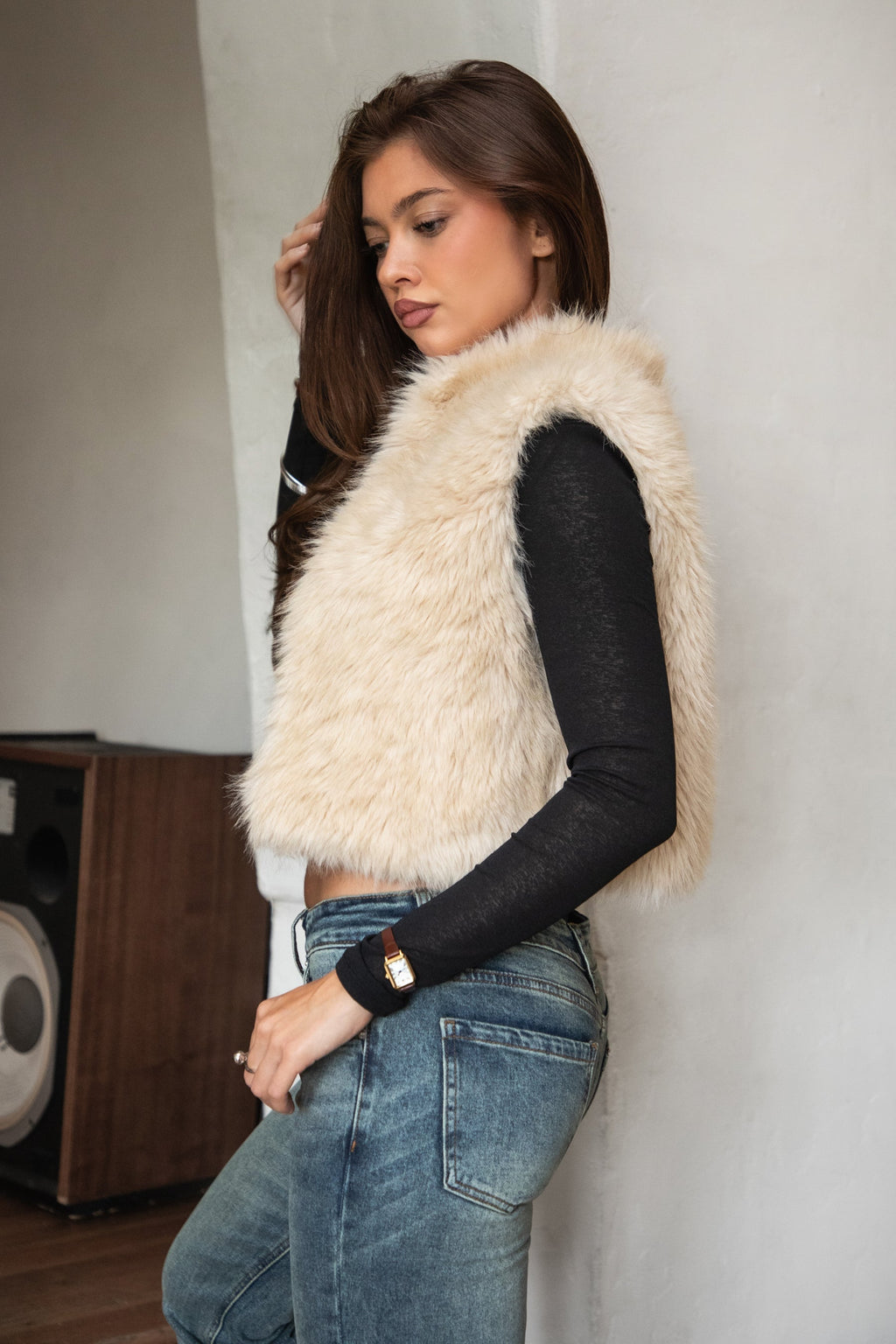 BRIENNE Soft Plush Faux Fur Vest