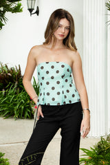 DULCIE Polka Dot Convertible Scarf Tube Top