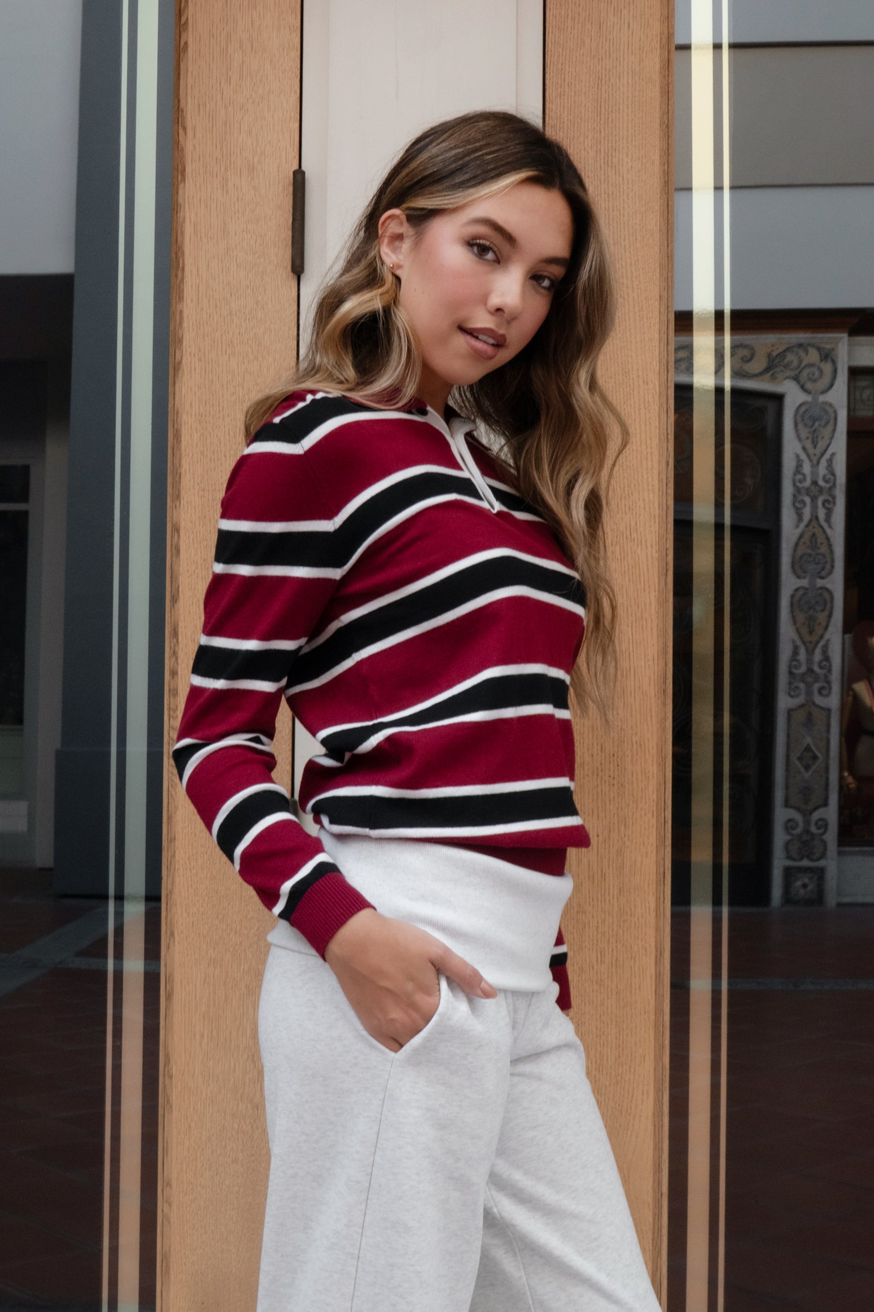 Rhodes Striped Polo T-Shirt