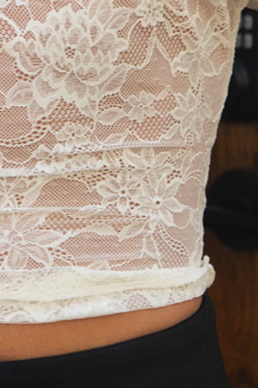 ELAN Lace Off The Shoulder Top