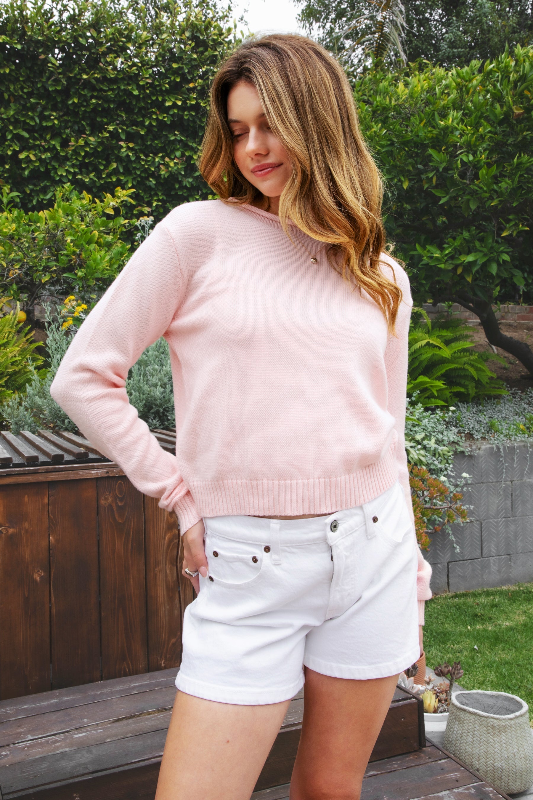LUMEE Rolled Neck Long Sleeve Knit Sweater