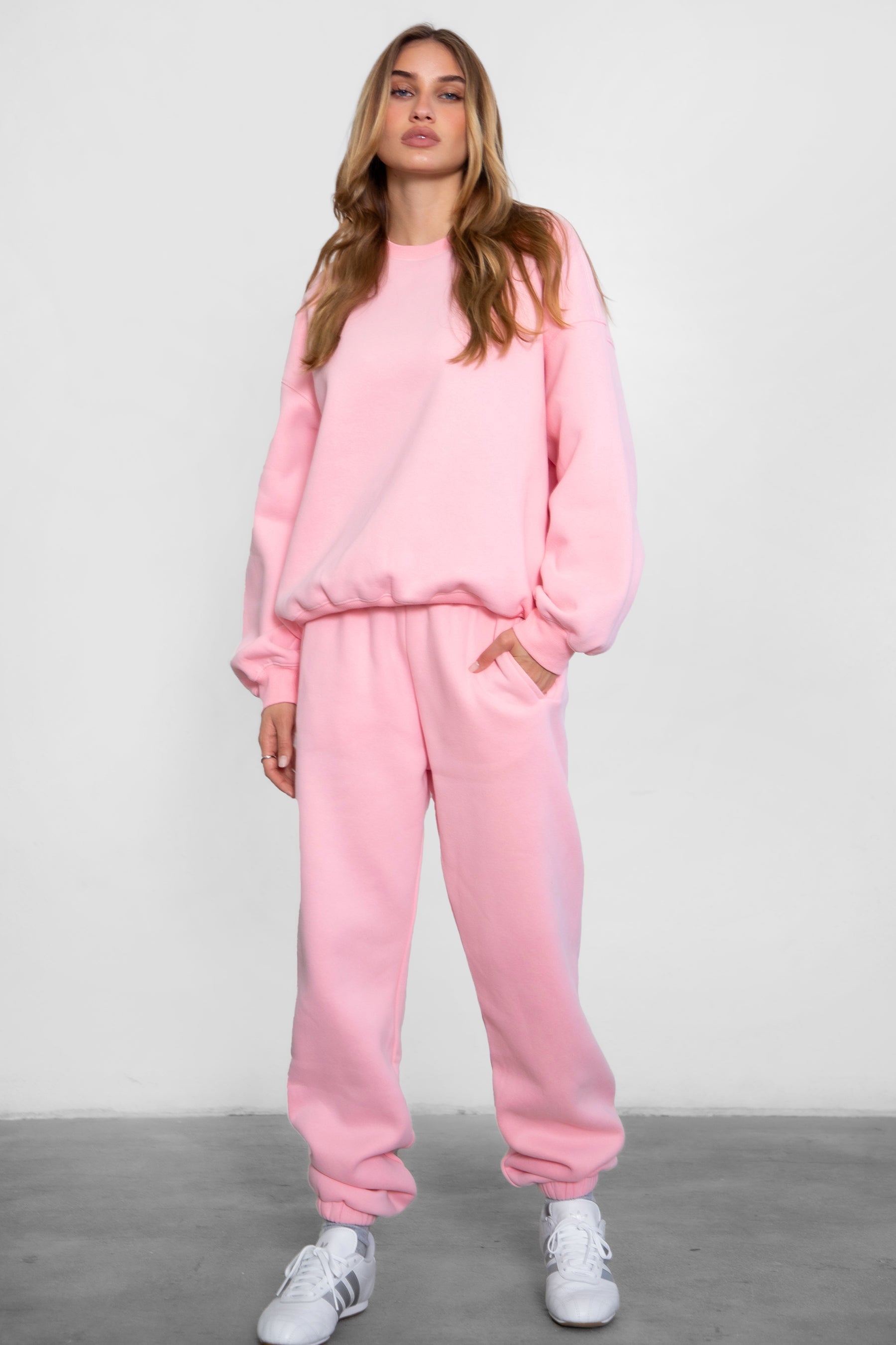 Varsity Plush Fleece Crew Neck Sweatshirt