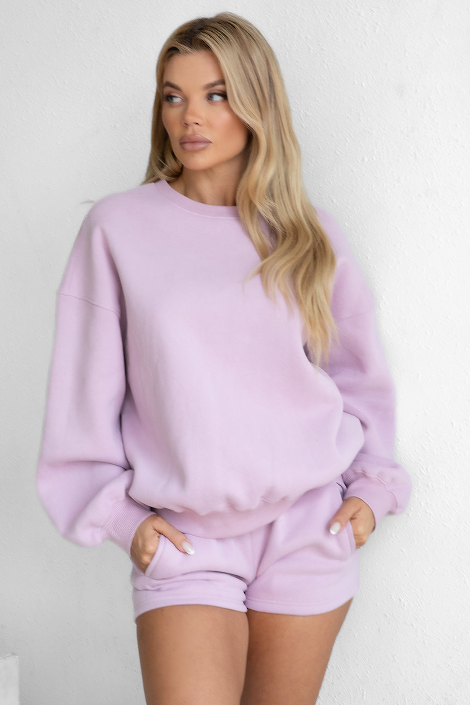 Varsity Plush Fleece Crew Neck Sweatshirt