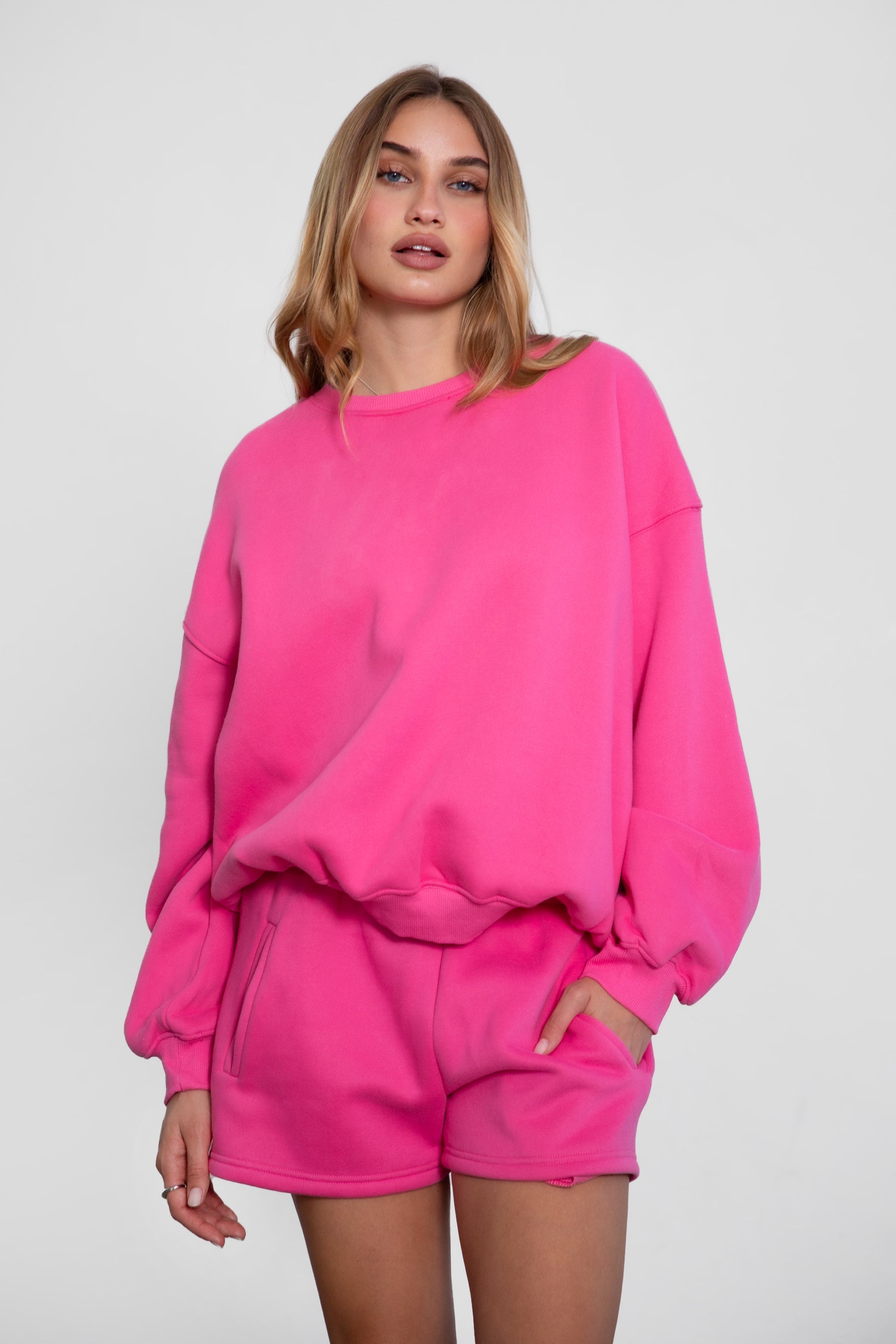 Varsity Plush Fleece Crew Neck Sweatshirt