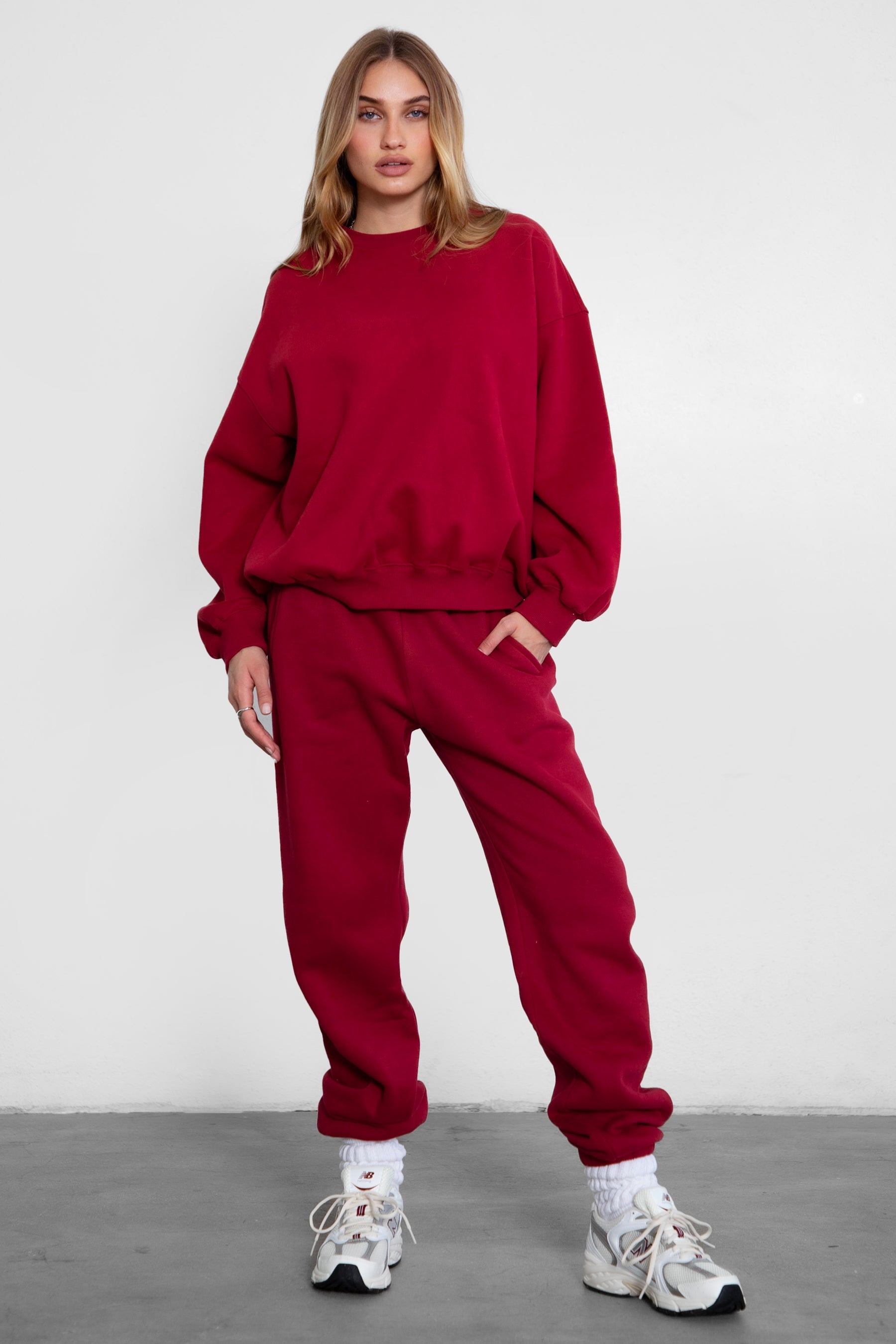 Varsity Plush Fleece Crew Neck Sweatshirt