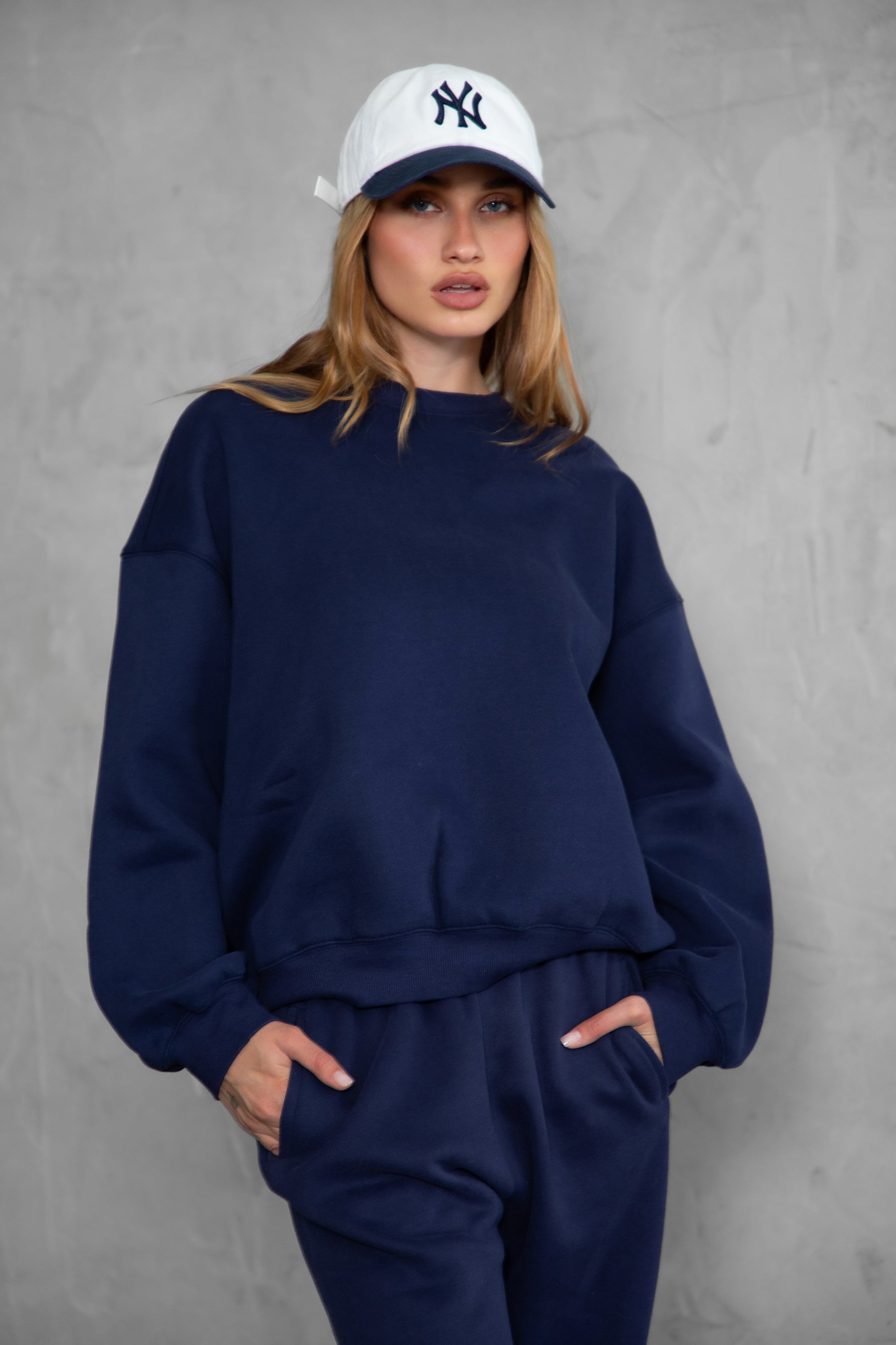Varsity Plush Fleece Crew Neck Sweatshirt