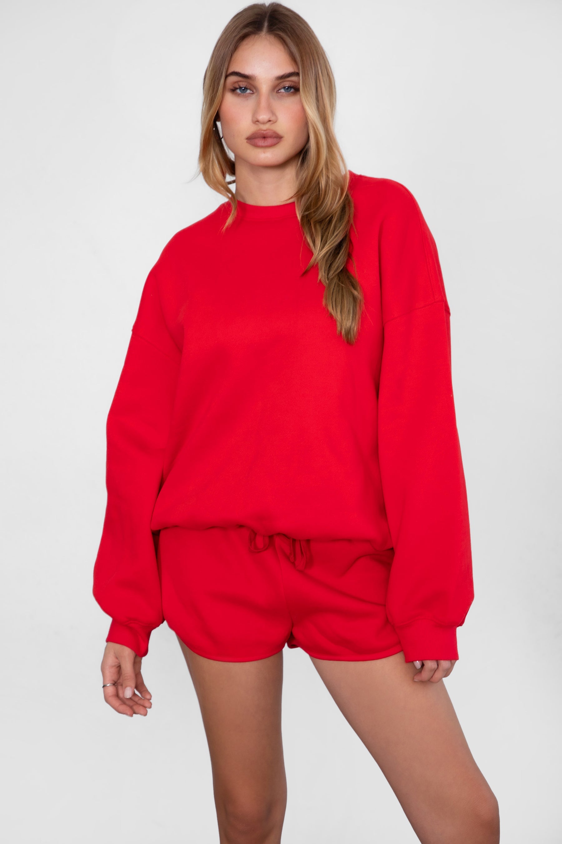 Varsity Plush Fleece Crew Neck Sweatshirt