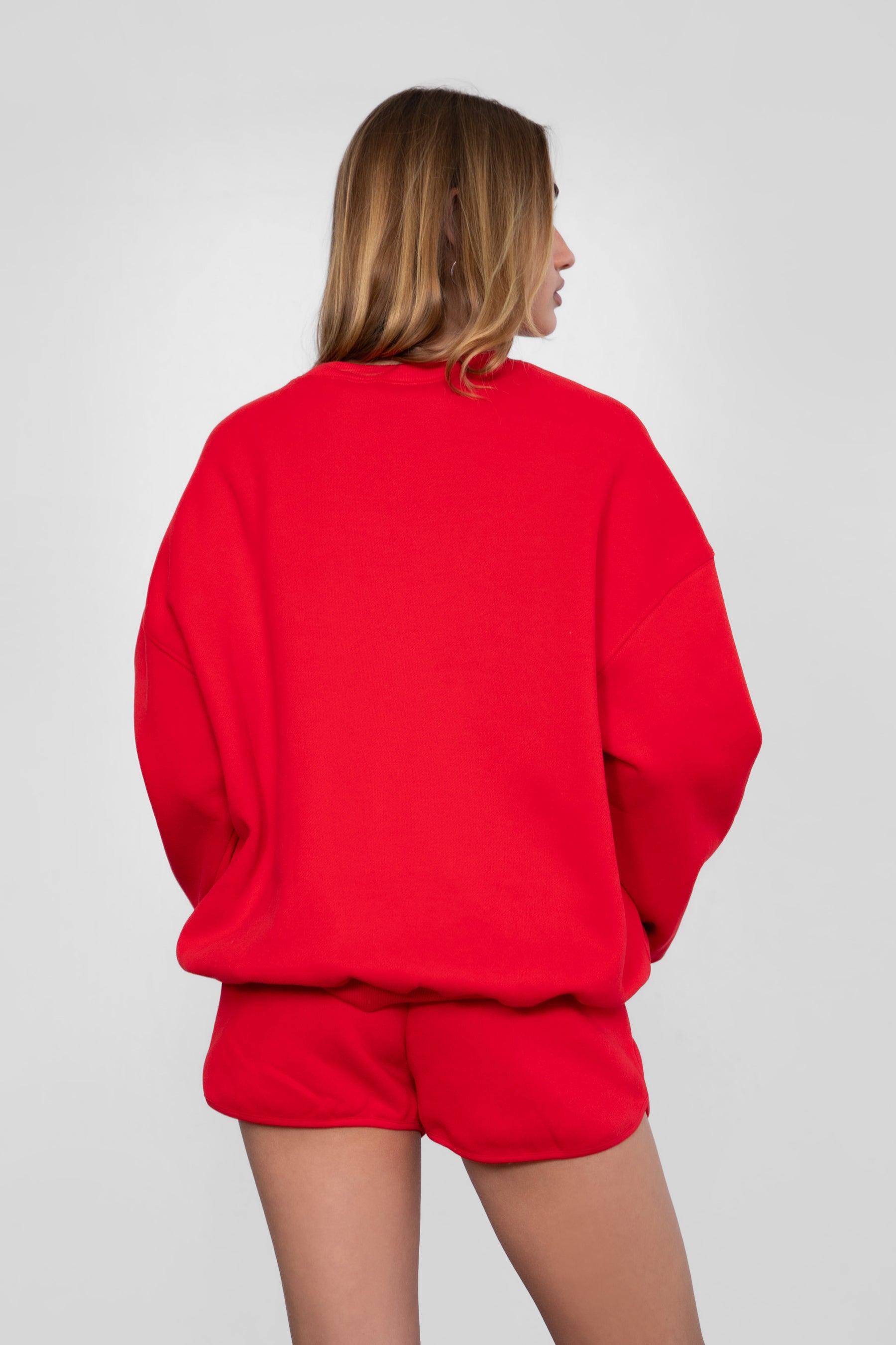 Varsity Plush Fleece Crew Neck Sweatshirt