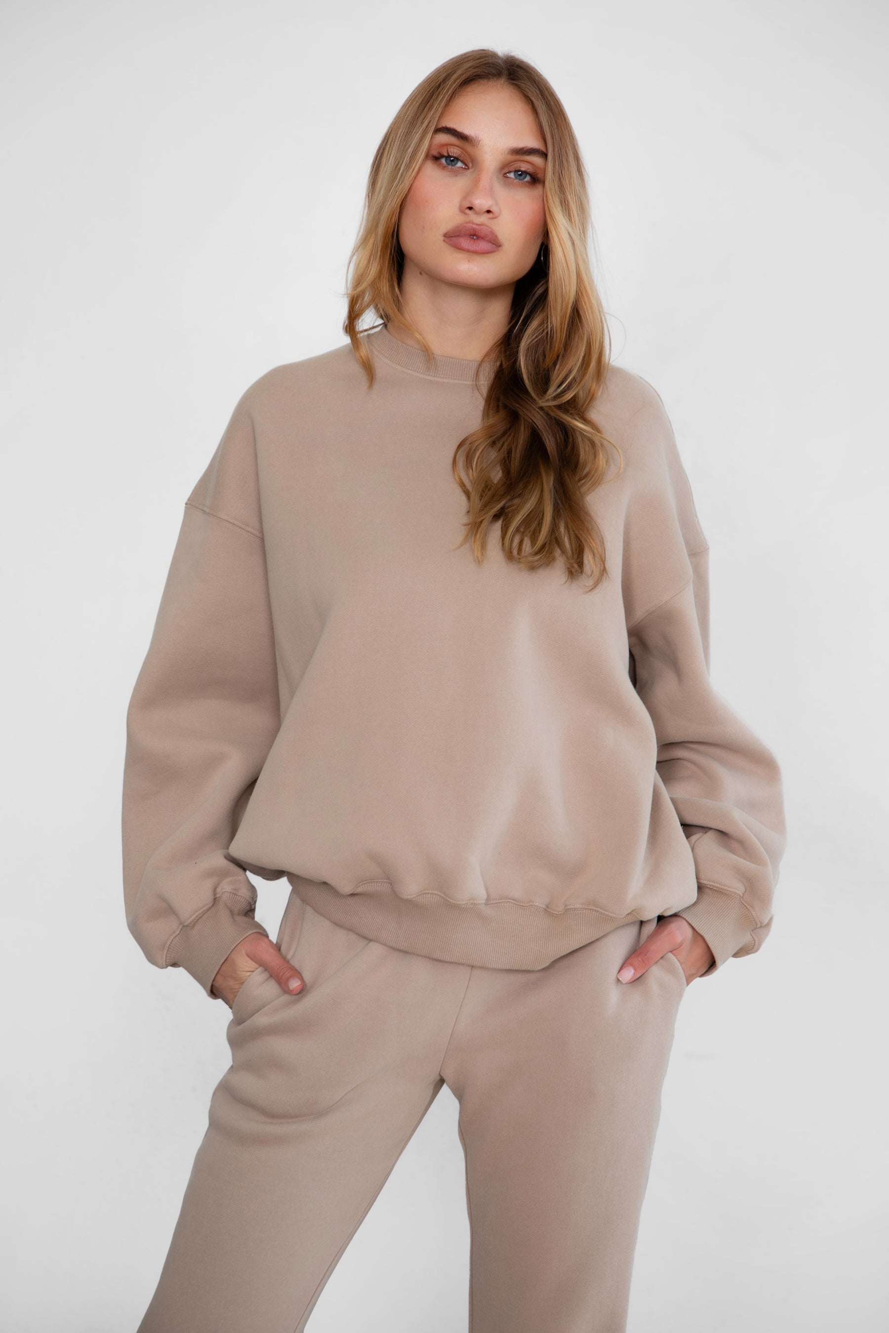 Varsity Plush Fleece Crew Neck Sweatshirt