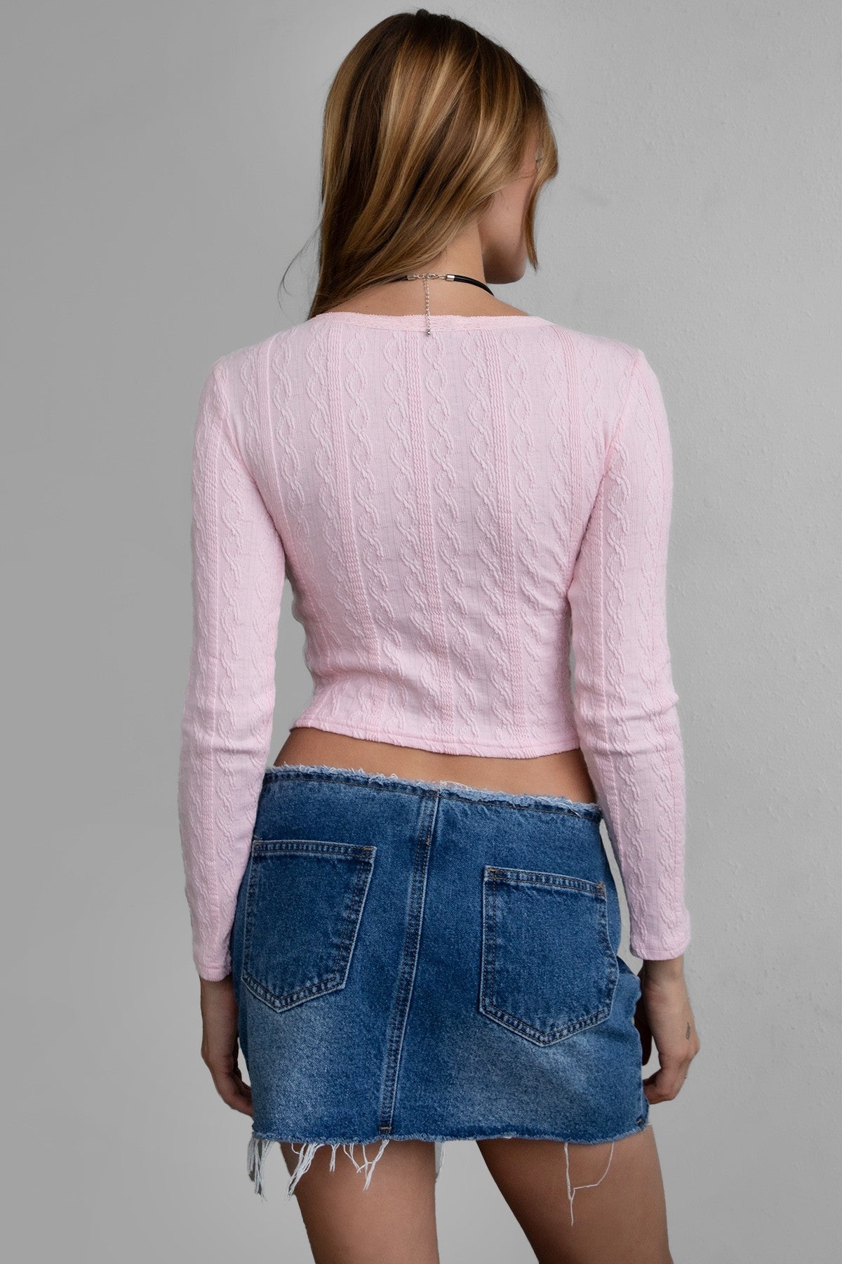Dinah Jacquard Long Sleeve Top