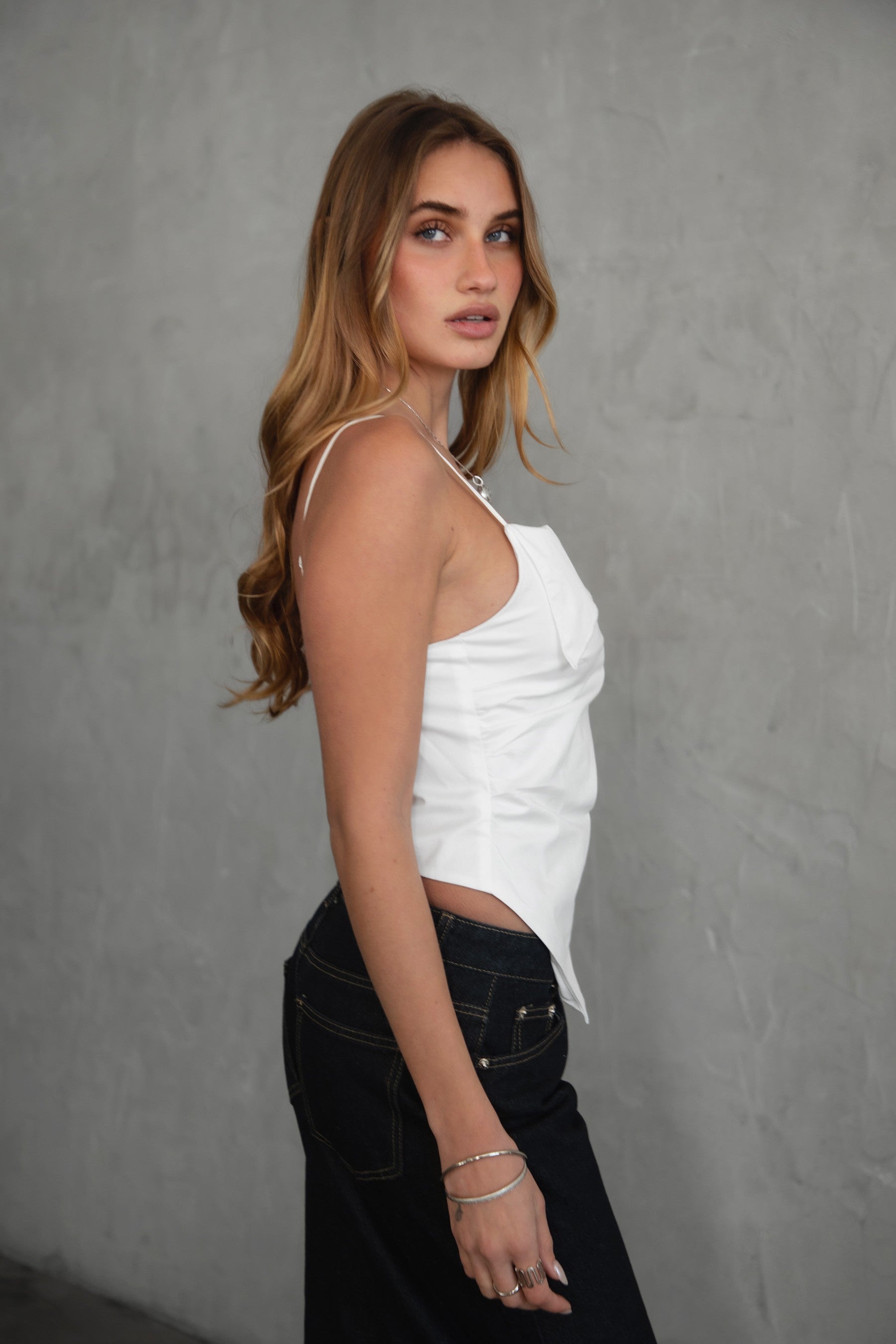 Jaina Stretch Poplin Cami Top