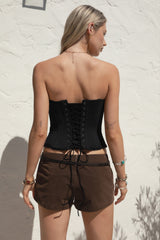 LAUREL Mesh Strapless Bustier Corset Top