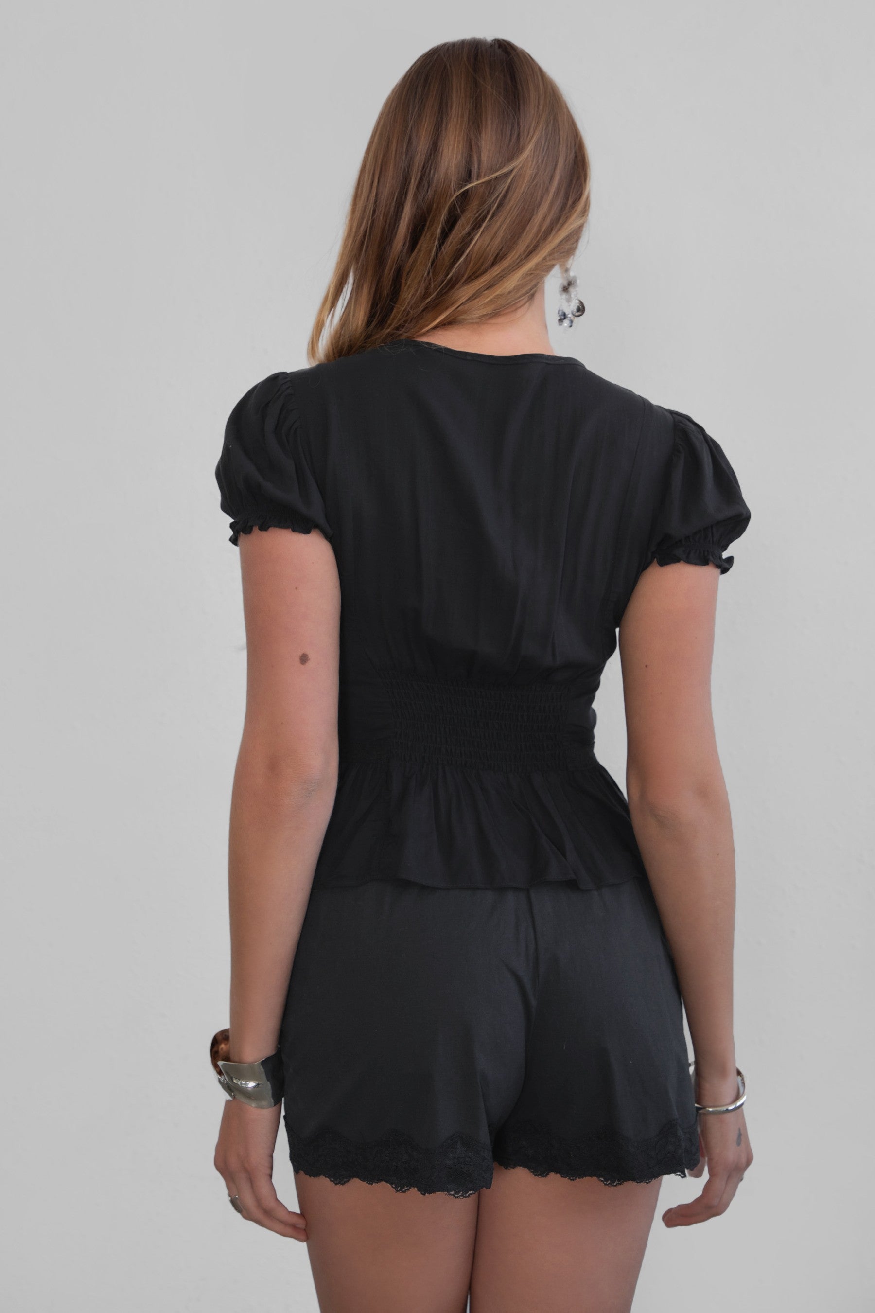 Agatha Rayon Ruffle Blouse Top
