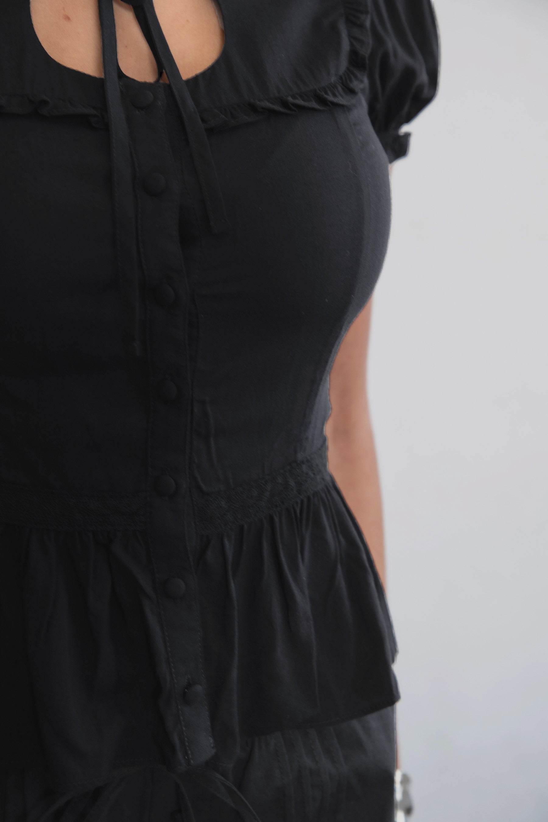 Agatha Rayon Ruffle Blouse Top