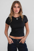 ARIET Brushed Poly Short Sleeve Top