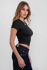 ARIET Brushed Poly Short Sleeve Top
