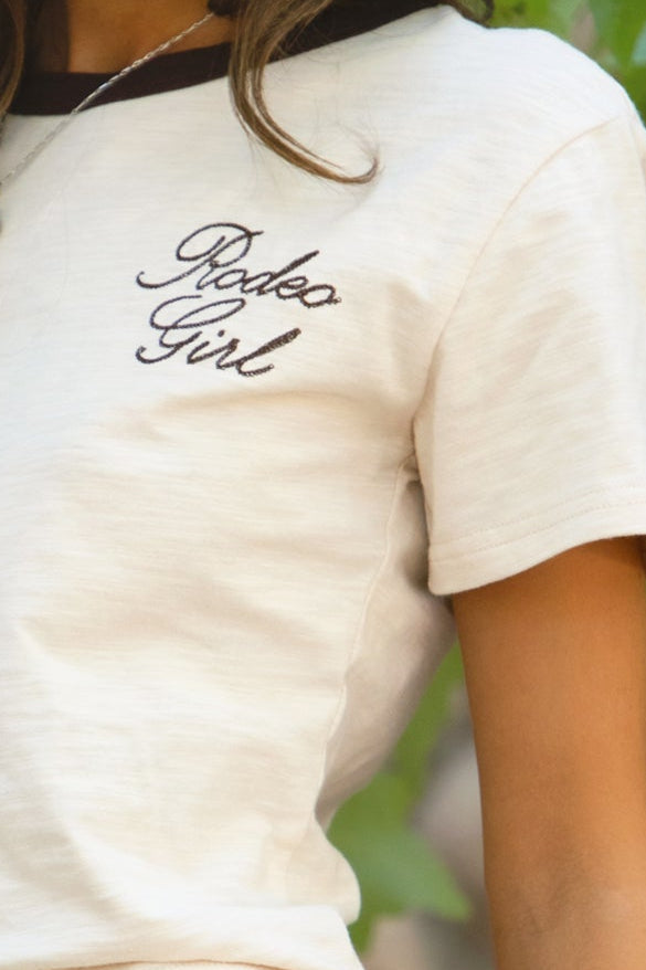 RODETTE Slub Jersey Rodeo Girl Baby Tee