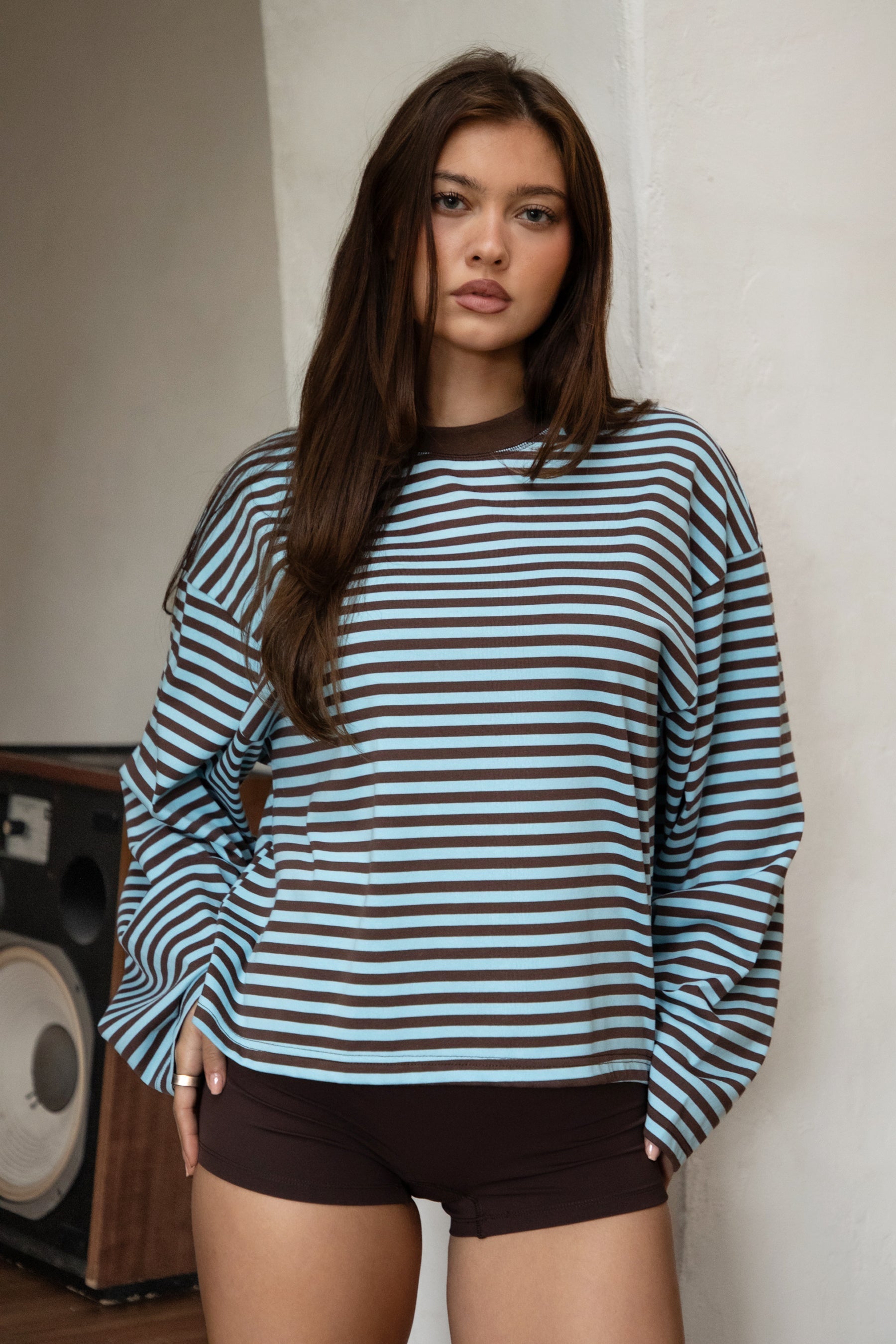 MARLOWE Striped Long Sleeve Top