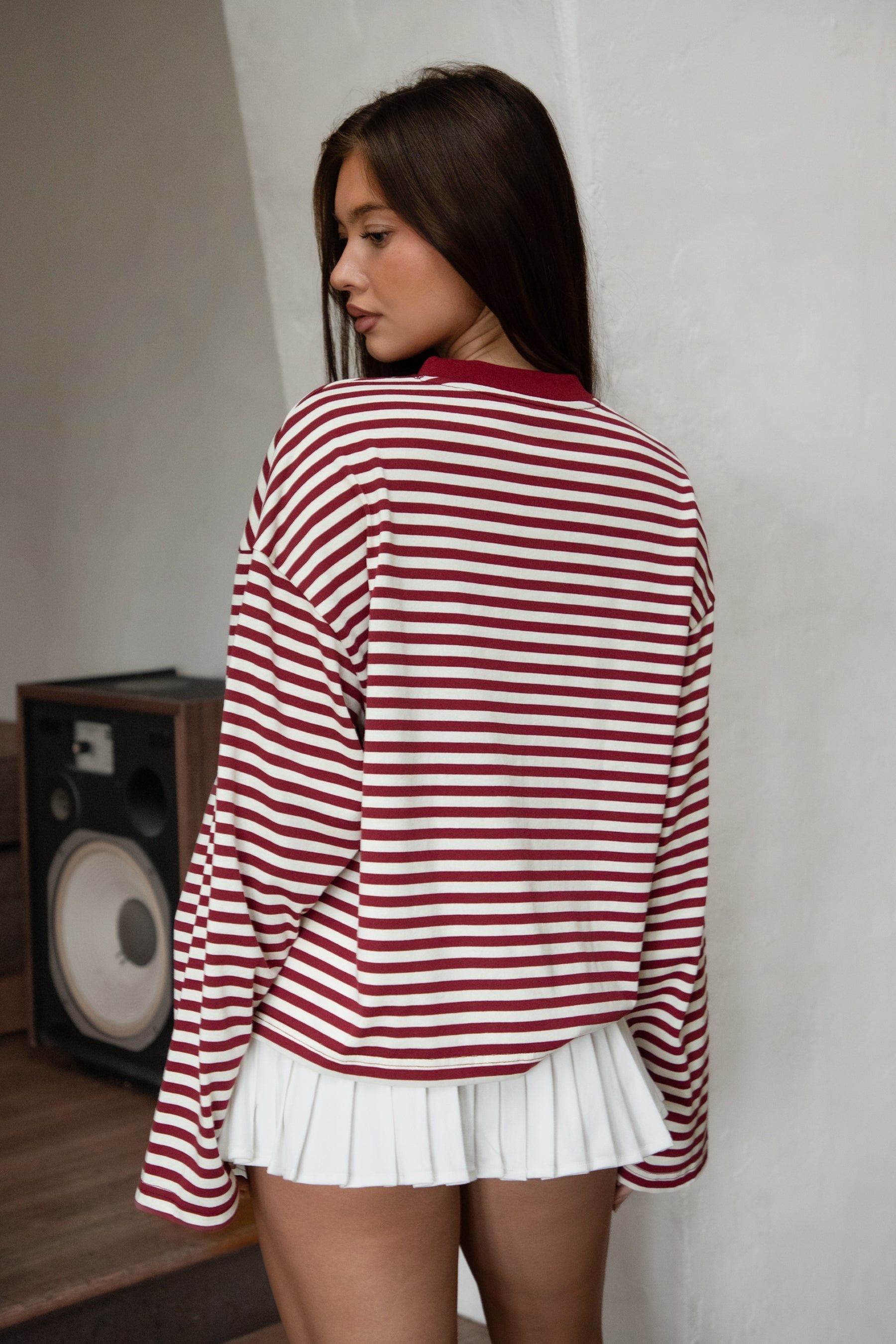 MARLOWE Striped Long Sleeve Top