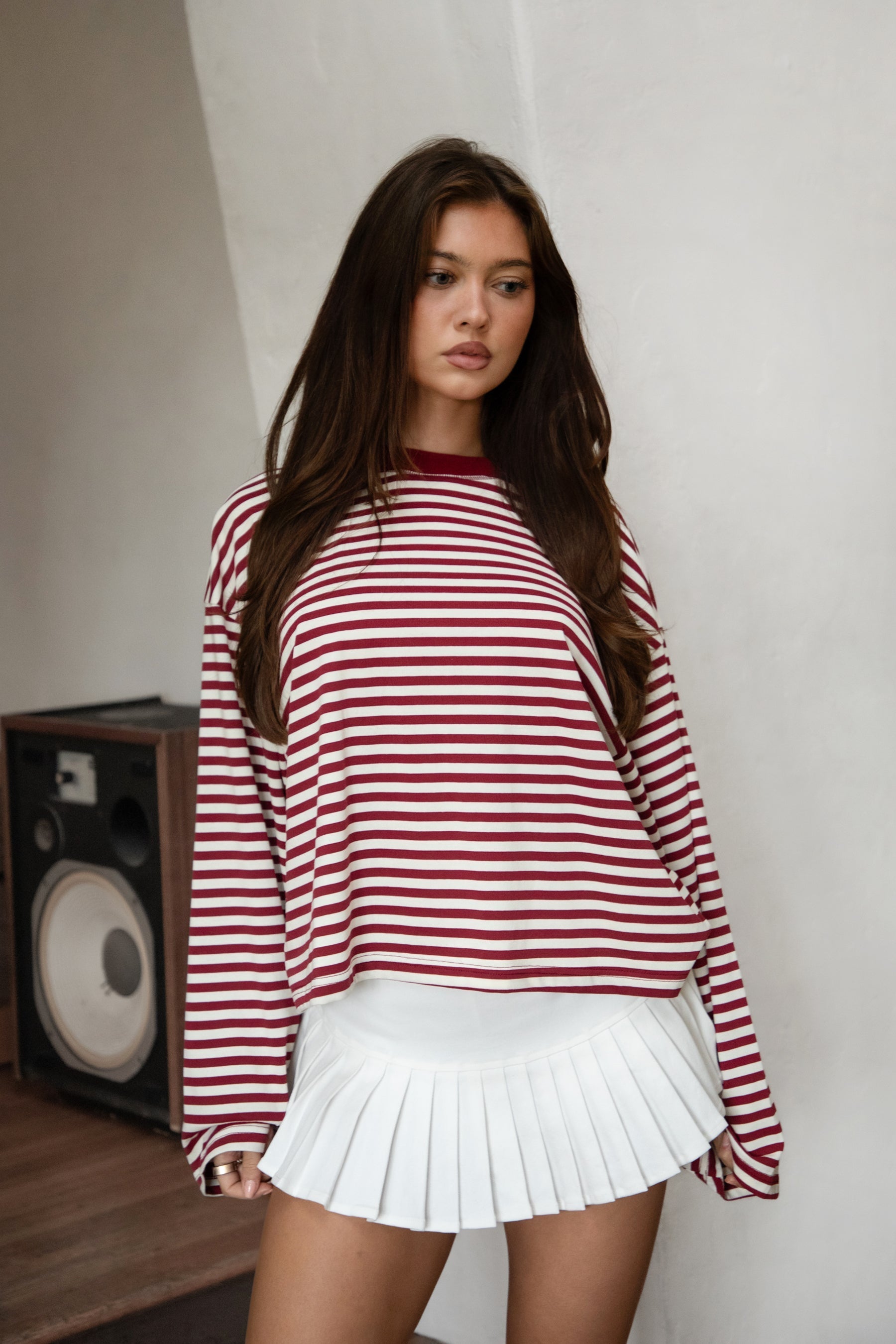MARLOWE Striped Long Sleeve Top