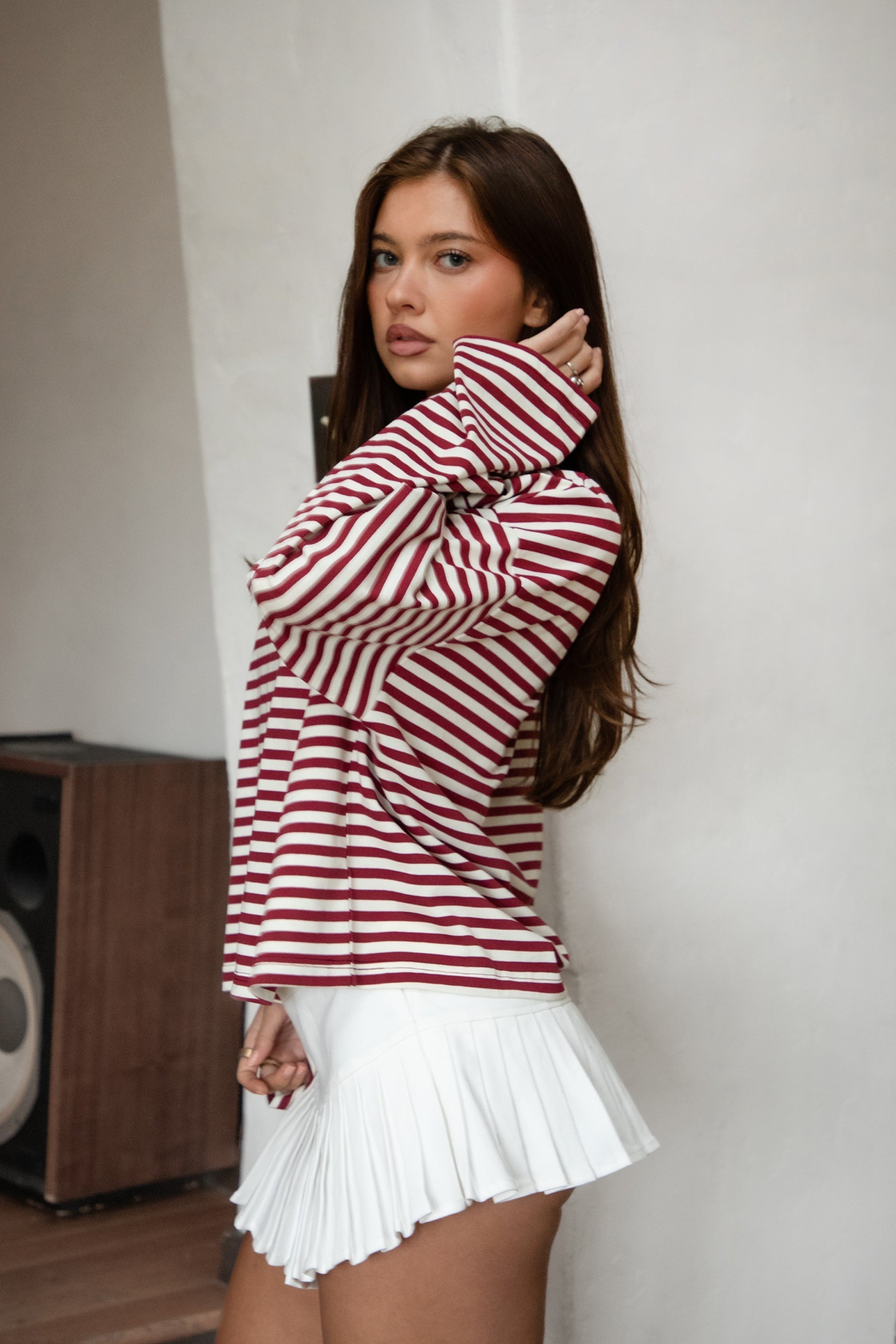 MARLOWE Striped Long Sleeve Top